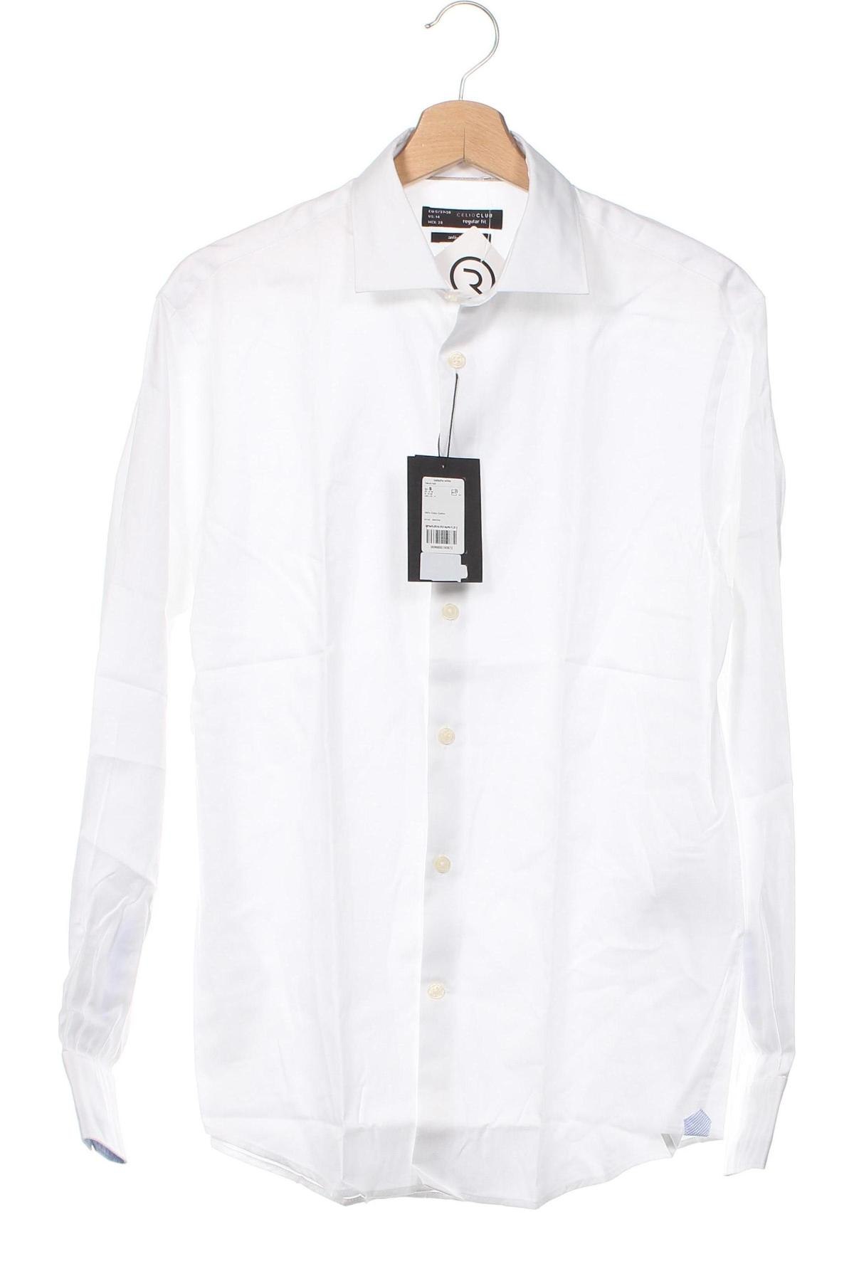 Мъжка риза Celio, Размер S, Цвят Бял, Цена 46,00 лв.