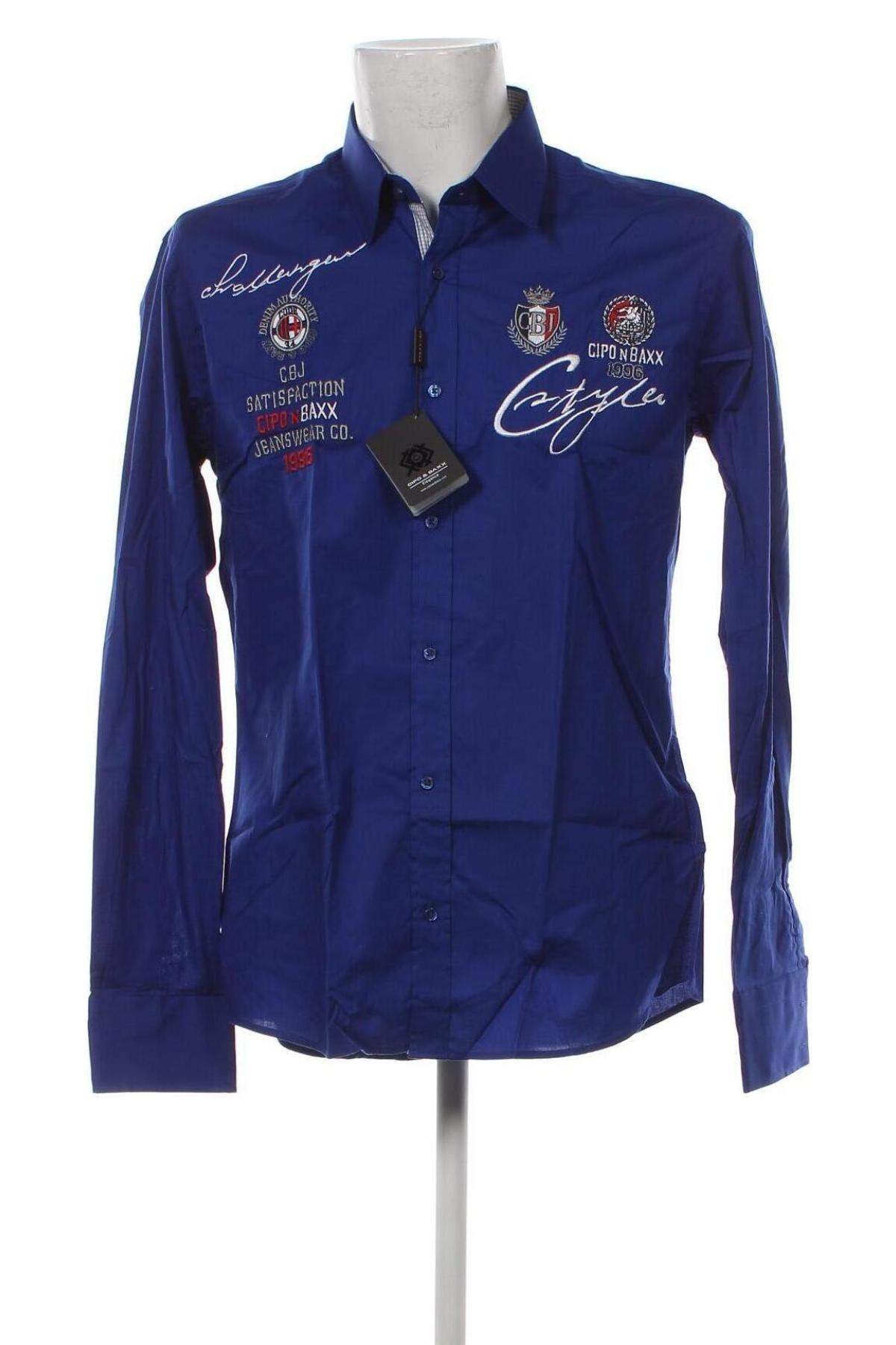 Pánska košeľa  Cipo & Baxx, Veľkosť L, Farba Modrá, Cena  39,69 €
