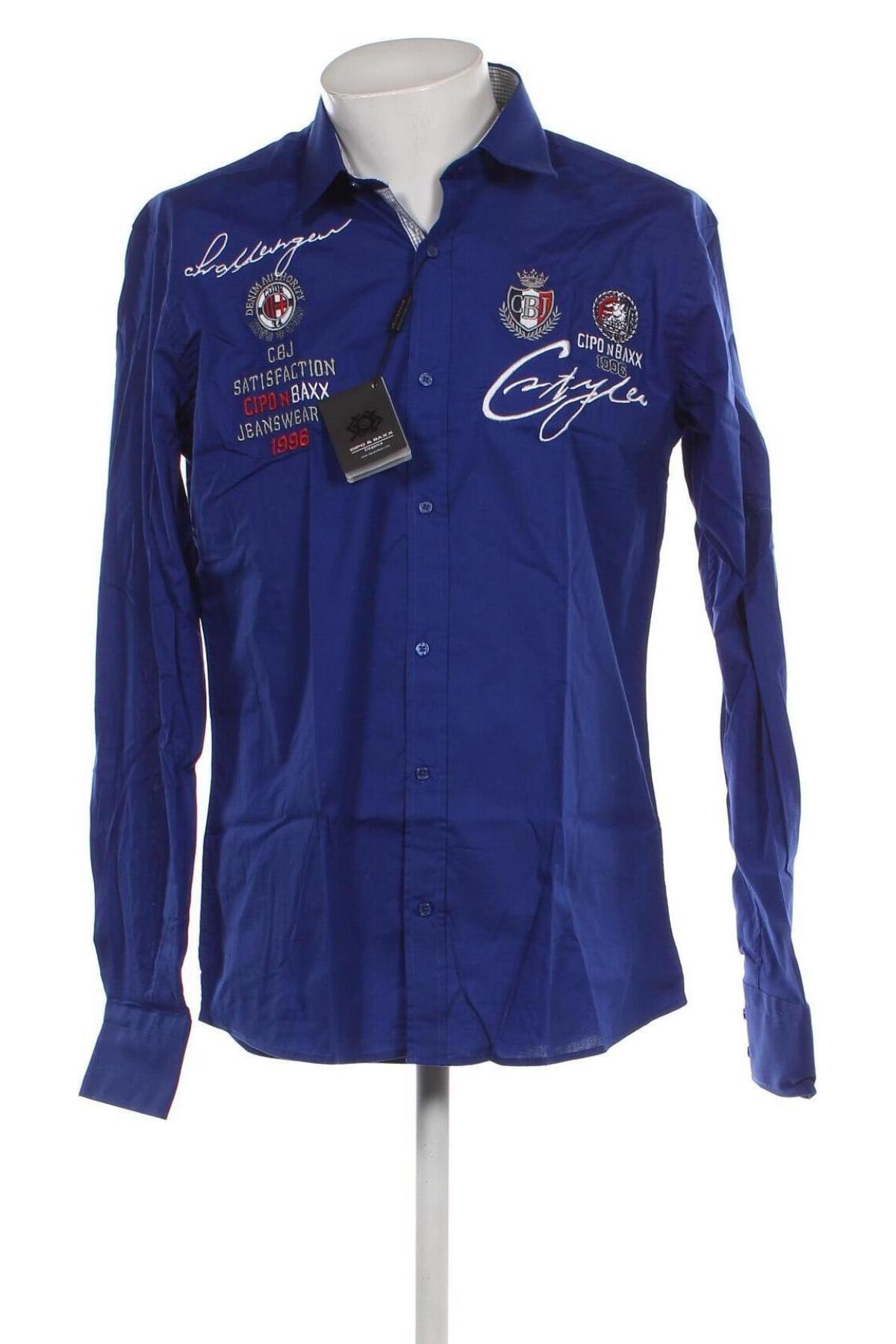 Herrenhemd Cipo & Baxx, Größe L, Farbe Blau, Preis € 19,05