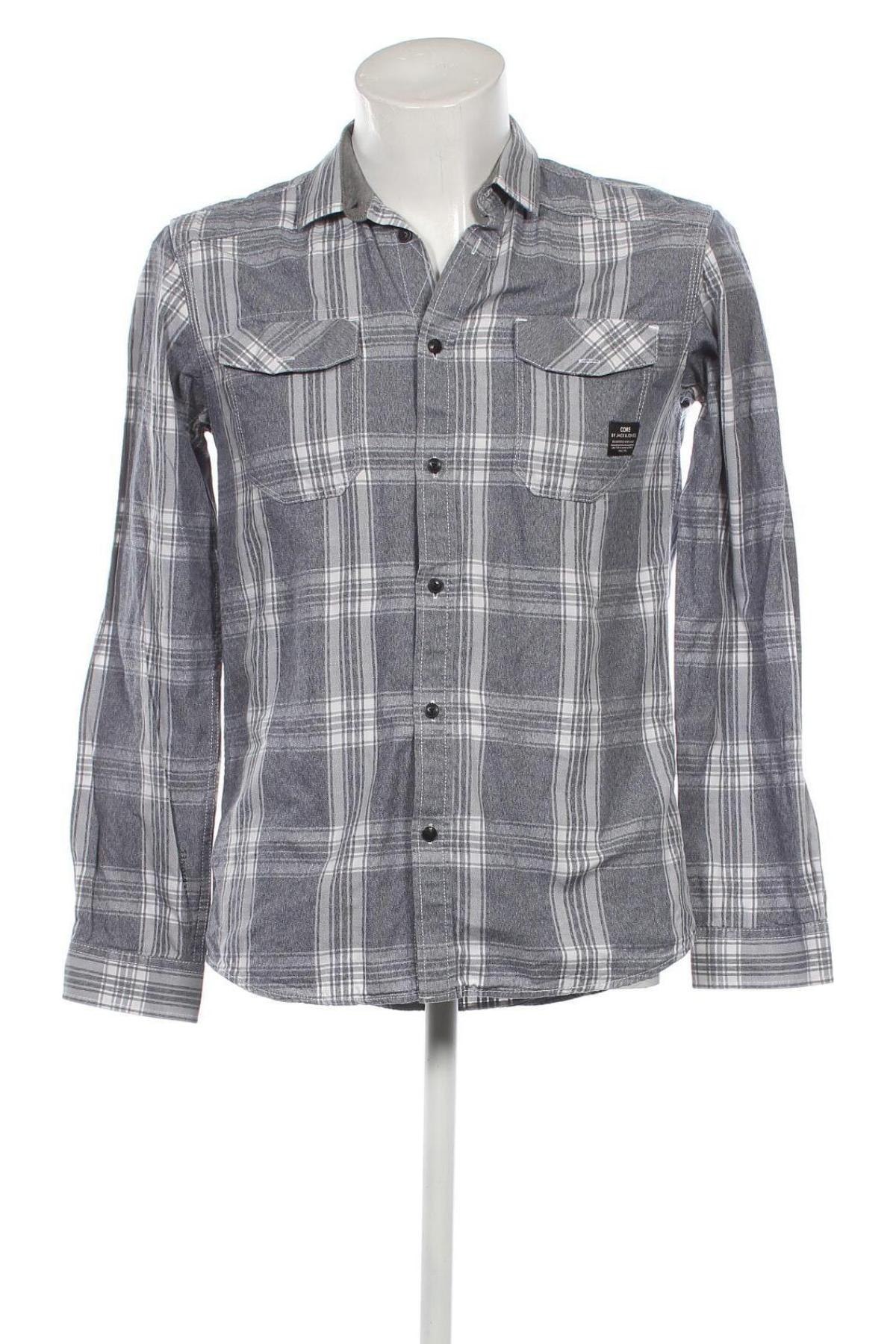 Мъжка риза Core By Jack & Jones, Размер M, Цвят Сив, Цена 17,95 лв.
