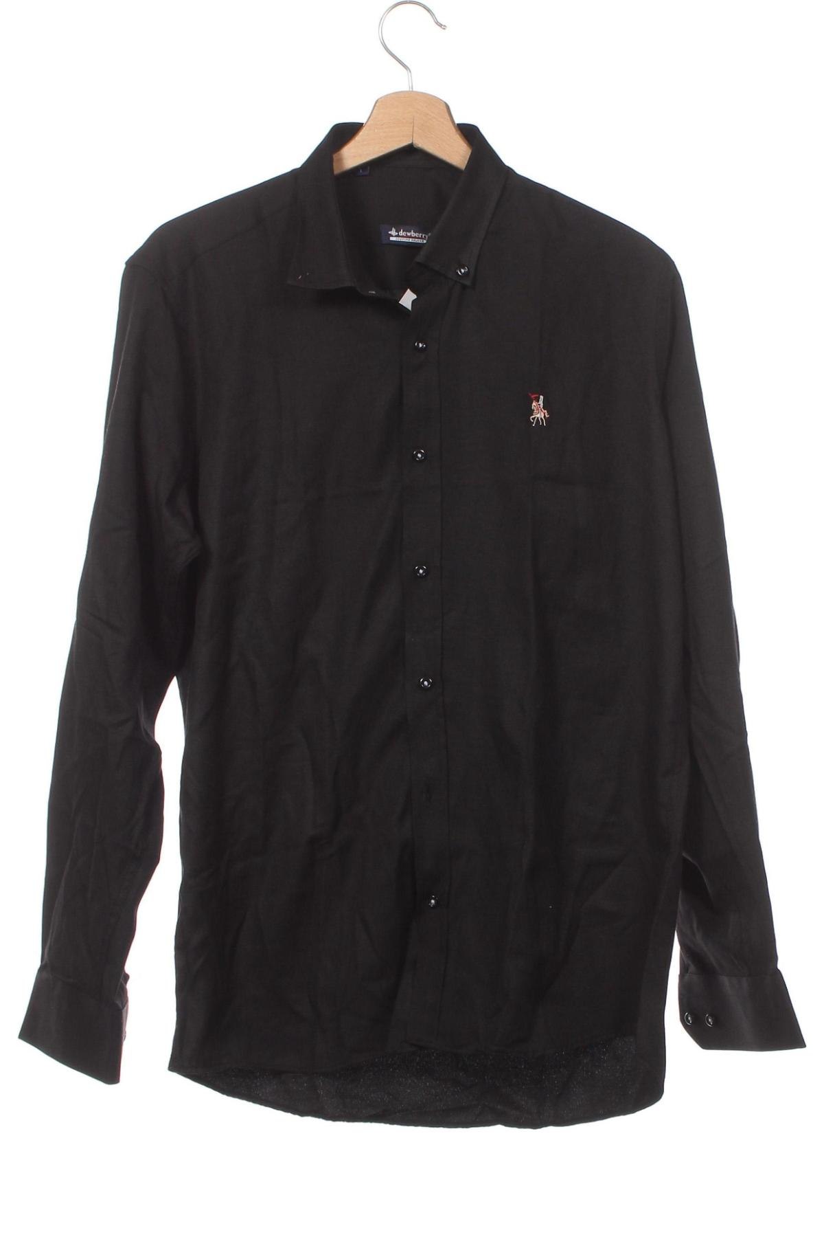Мъжка риза Dewberry, Размер L, Цвят Черен, Цена 24,84 лв.