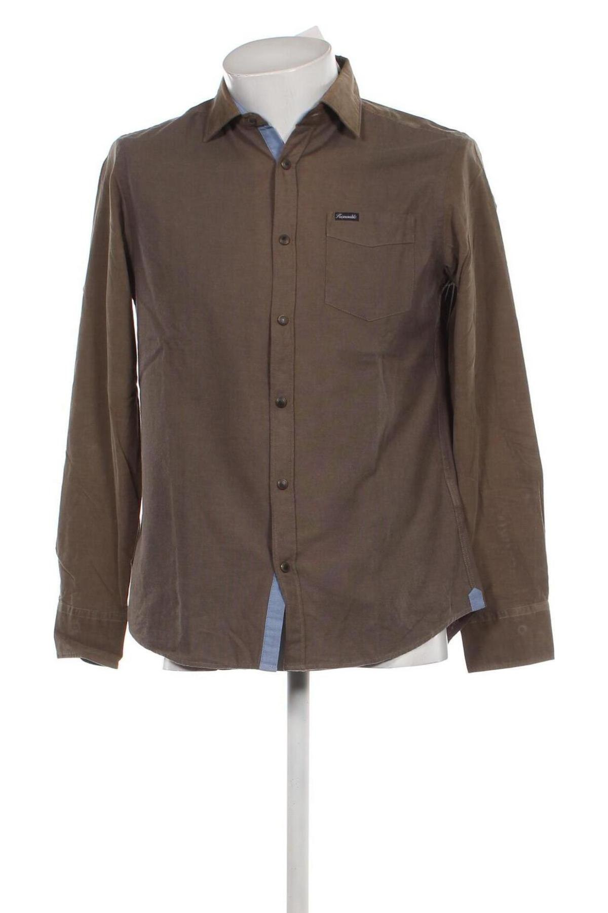 Ανδρικό πουκάμισο Faconnable, Μέγεθος M, Χρώμα Πράσινο, Τιμή 104,66 €