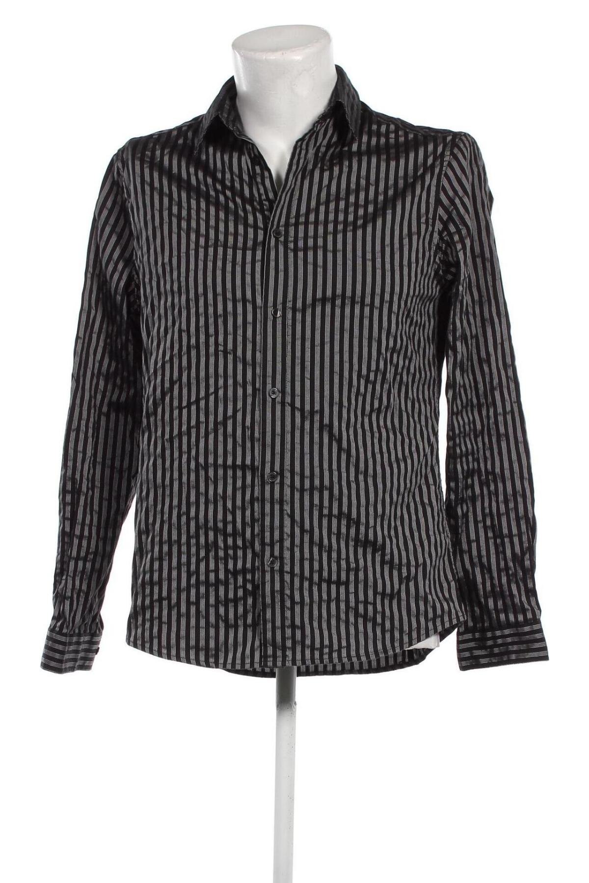 Ανδρικό πουκάμισο H&M, Μέγεθος M, Χρώμα Μαύρο, Τιμή 7,18 €