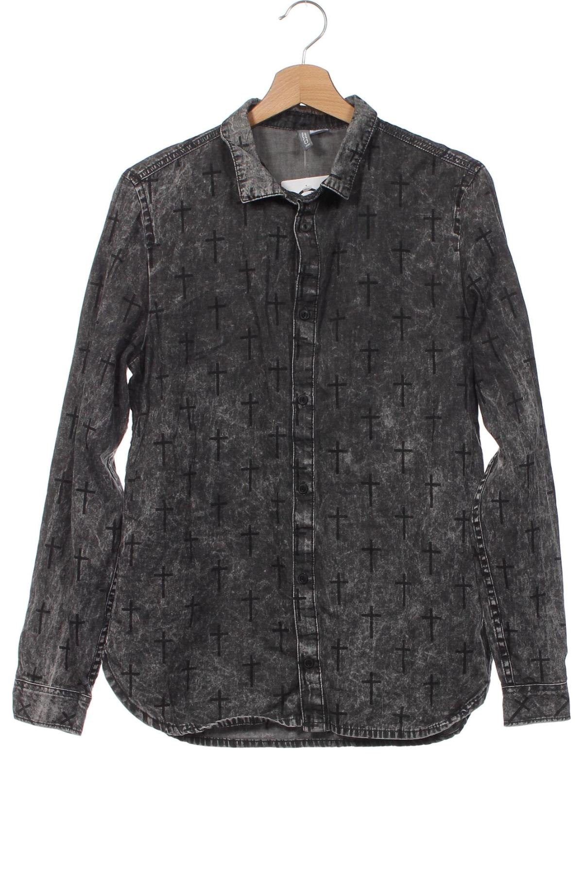 Ανδρικό πουκάμισο H&M Divided, Μέγεθος S, Χρώμα Γκρί, Τιμή 5,38 €