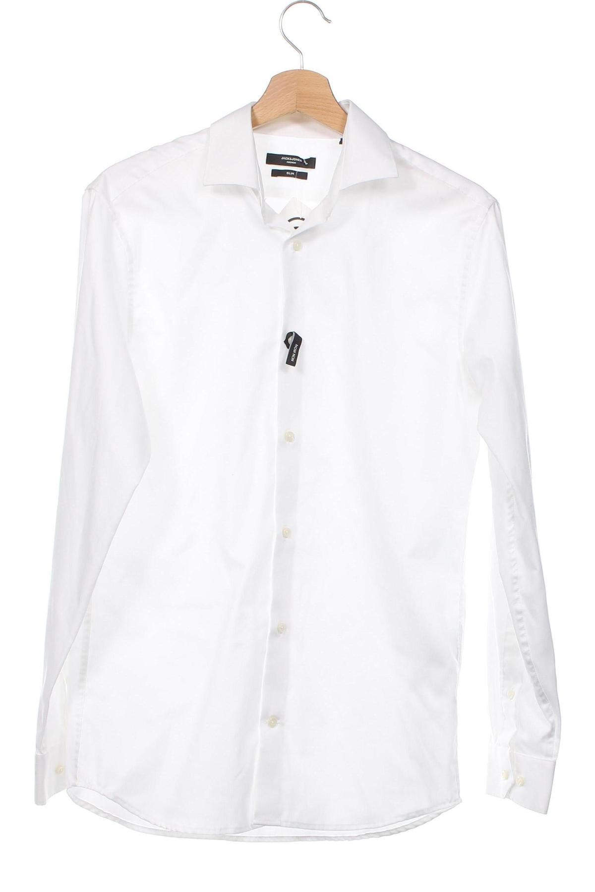Мъжка риза Jack & Jones, Размер S, Цвят Бял, Цена 77,00 лв.