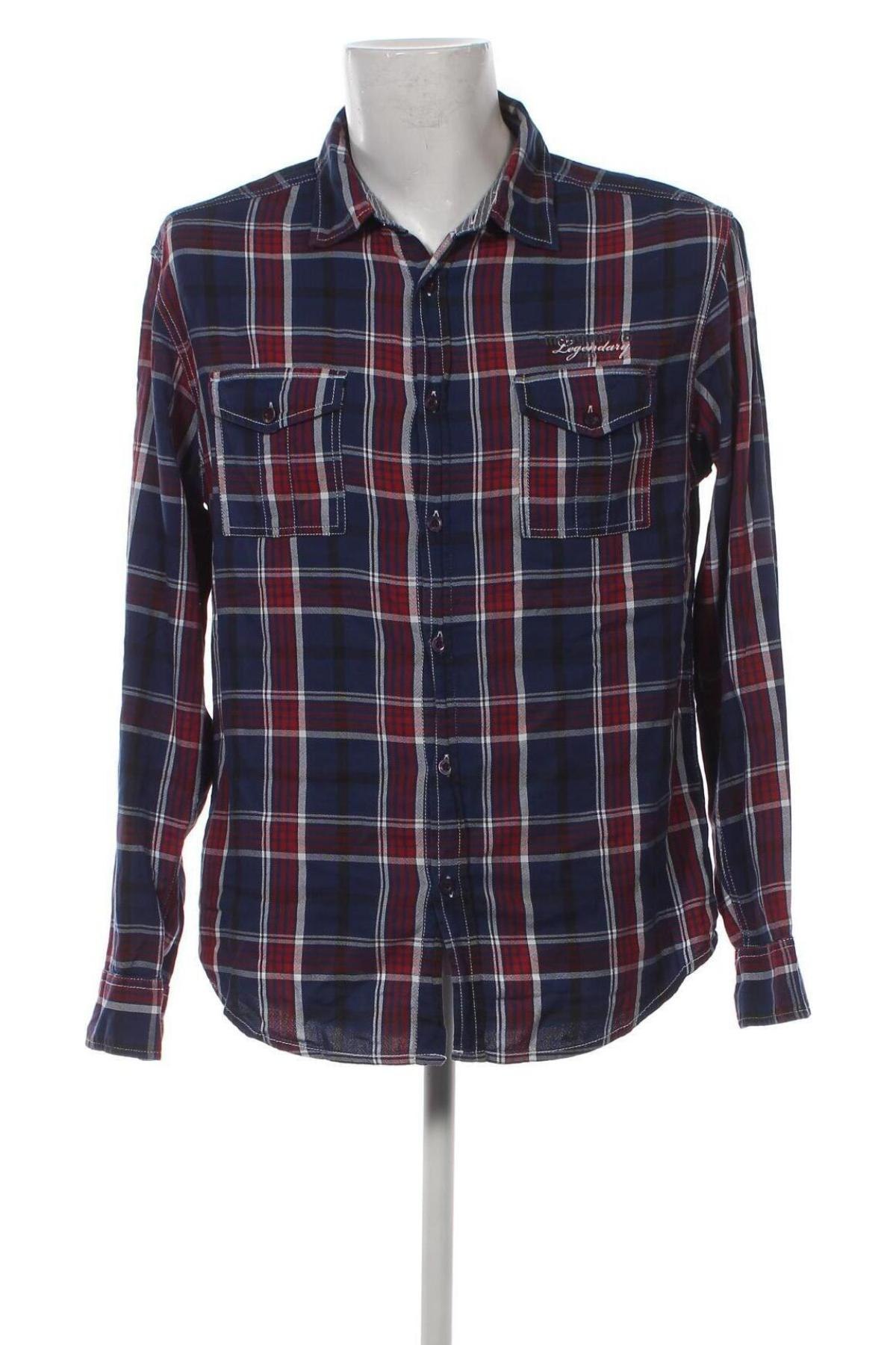 Ανδρικό πουκάμισο Manguun, Μέγεθος XL, Χρώμα Μπλέ, Τιμή 9,69 €