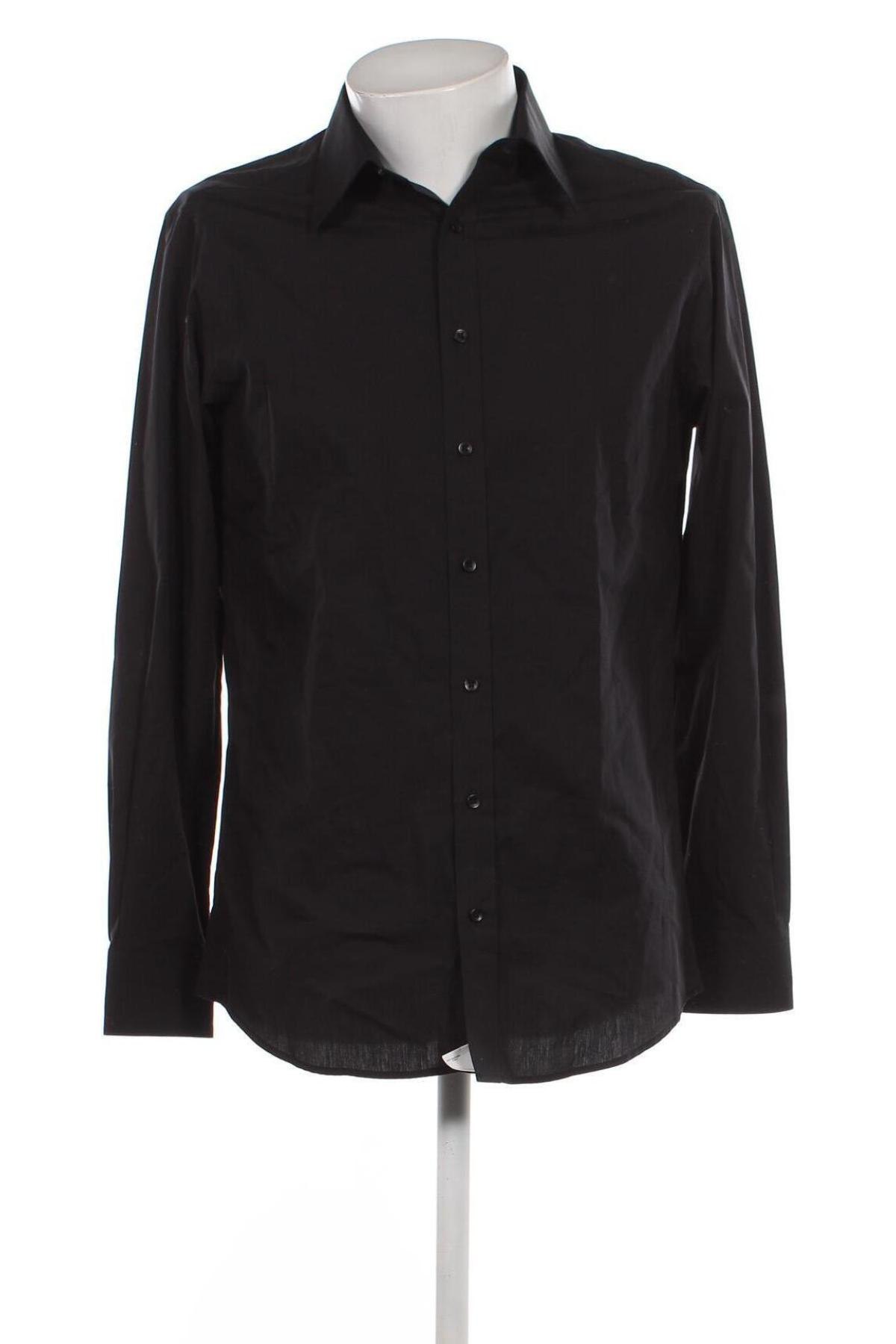Мъжка риза Manguun, Размер M, Цвят Черен, Цена 29,00 лв.
