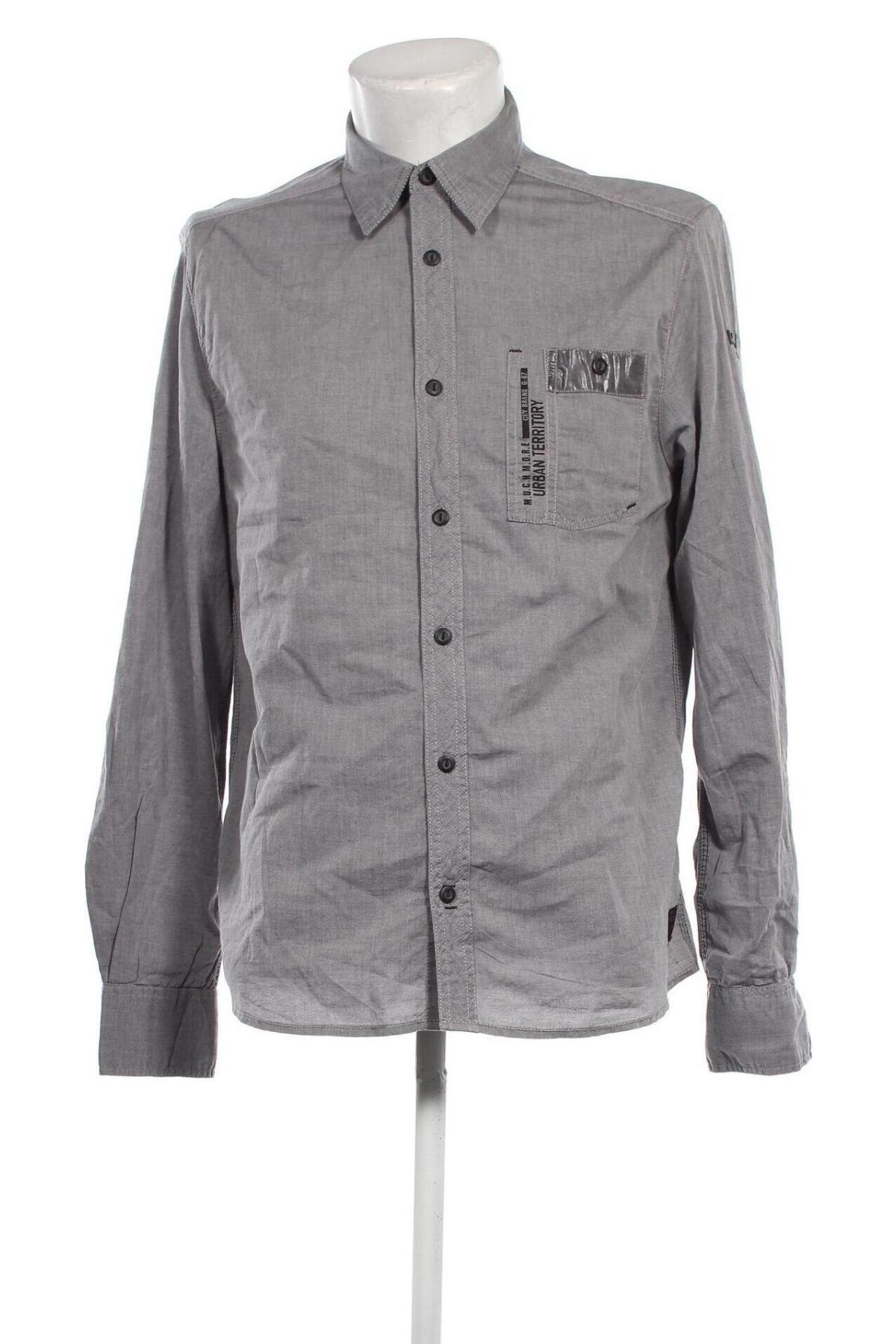 Ανδρικό πουκάμισο Much More, Μέγεθος M, Χρώμα Γκρί, Τιμή 4,31 €