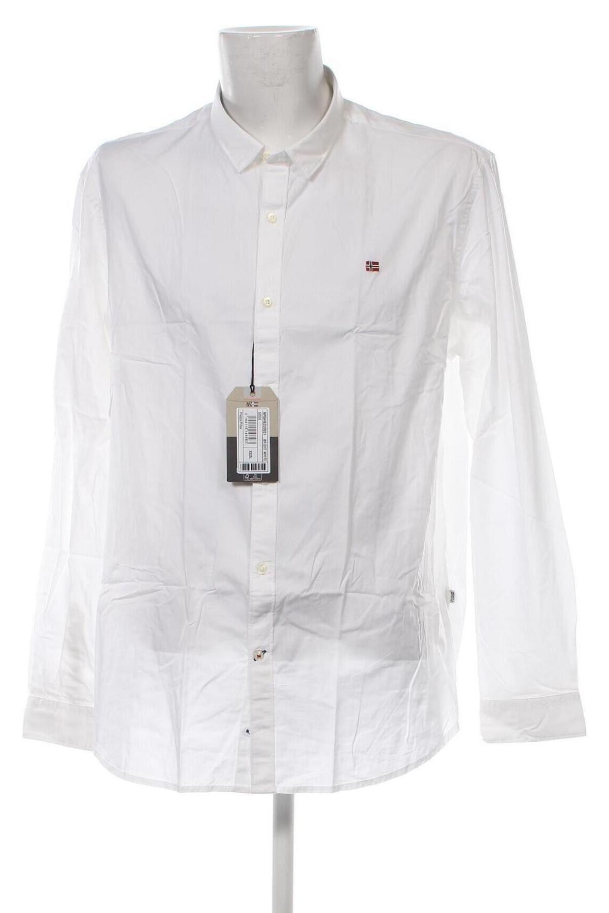Ανδρικό πουκάμισο Napapijri, Μέγεθος 3XL, Χρώμα Λευκό, Τιμή 80,50 €