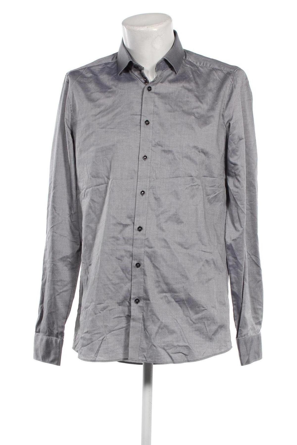Ανδρικό πουκάμισο Olymp, Μέγεθος L, Χρώμα Γκρί, Τιμή 16,67 €