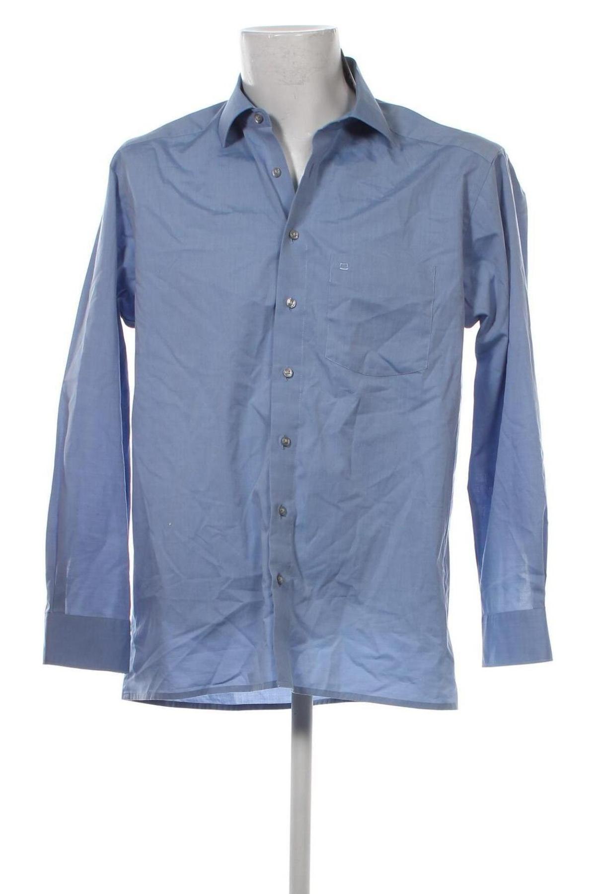 Ανδρικό πουκάμισο Olymp, Μέγεθος L, Χρώμα Μπλέ, Τιμή 31,98 €