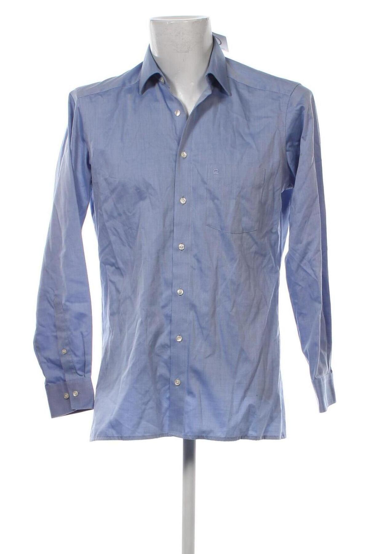 Ανδρικό πουκάμισο Olymp, Μέγεθος M, Χρώμα Μπλέ, Τιμή 26,88 €