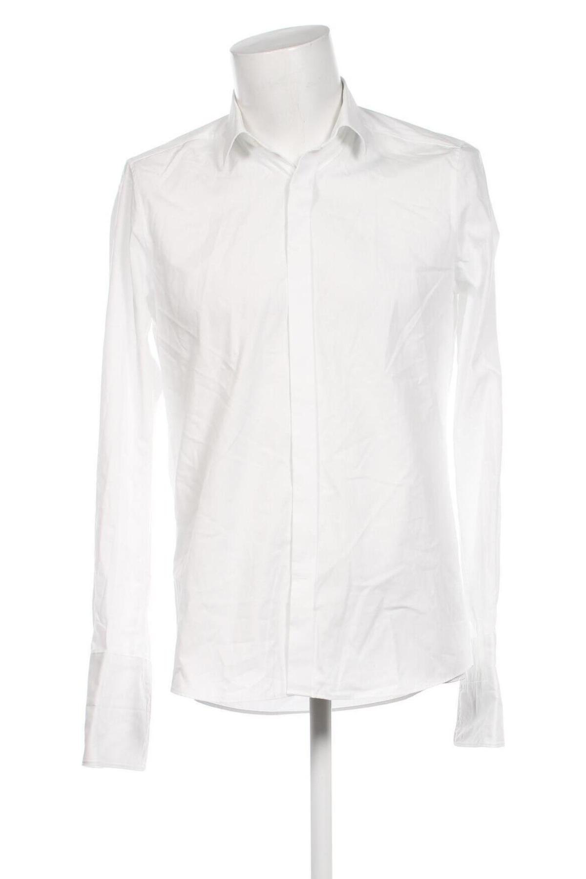 Ανδρικό πουκάμισο Olymp, Μέγεθος M, Χρώμα Λευκό, Τιμή 34,02 €