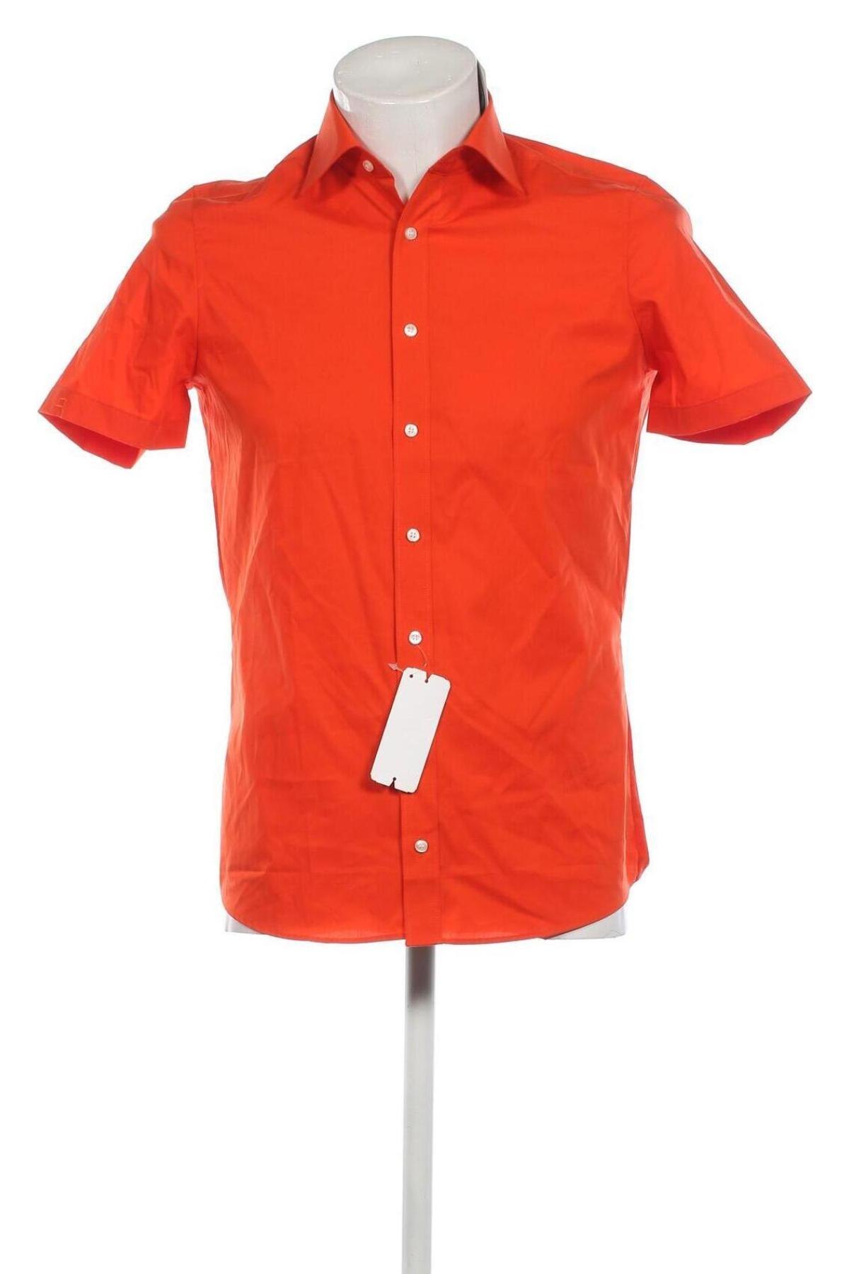 Ανδρικό πουκάμισο Olymp, Μέγεθος S, Χρώμα Πορτοκαλί, Τιμή 14,00 €