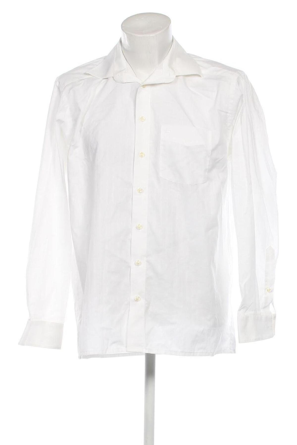 Ανδρικό πουκάμισο Olymp, Μέγεθος L, Χρώμα Λευκό, Τιμή 27,50 €