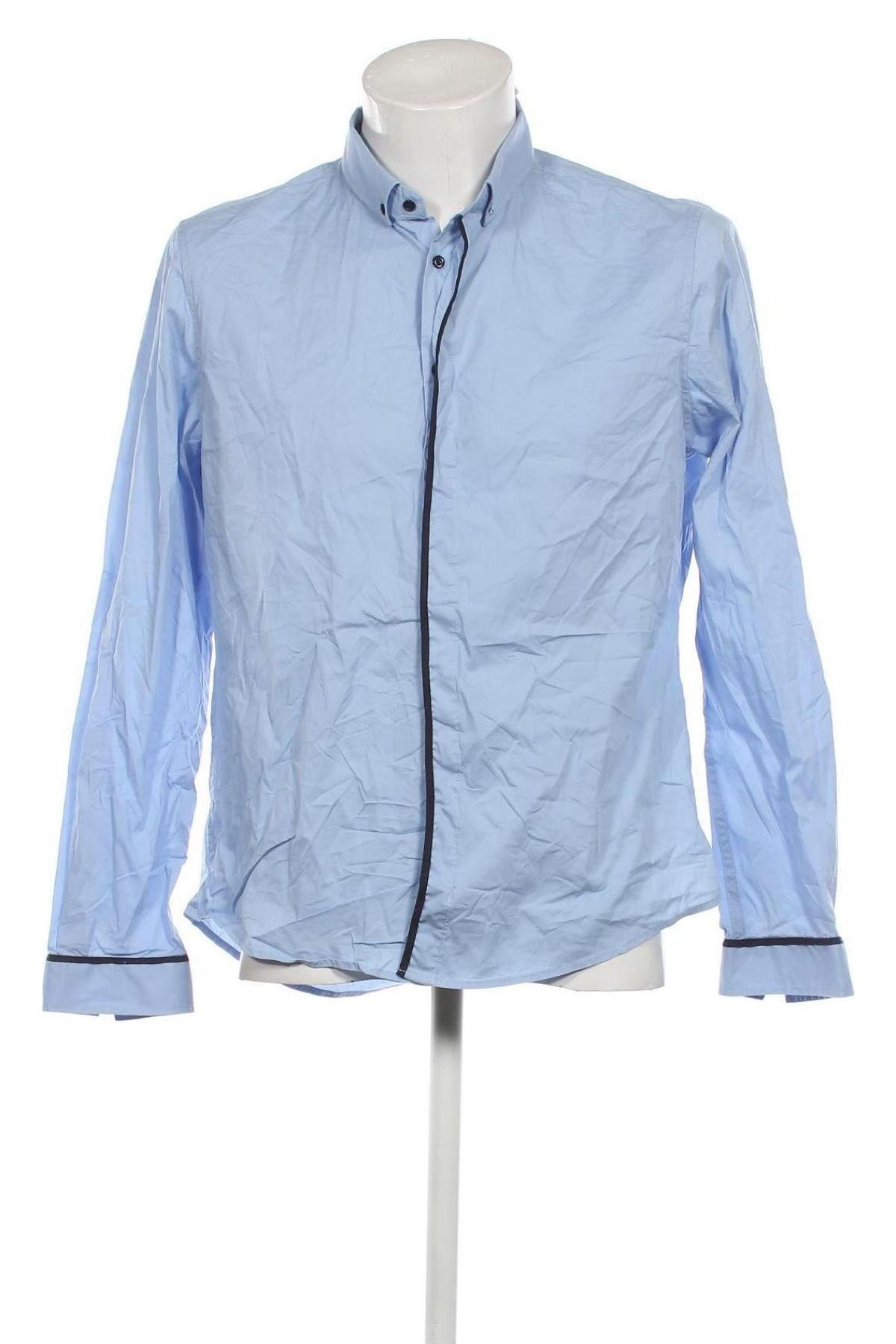 Ανδρικό πουκάμισο Oodji, Μέγεθος XL, Χρώμα Μπλέ, Τιμή 9,69 €