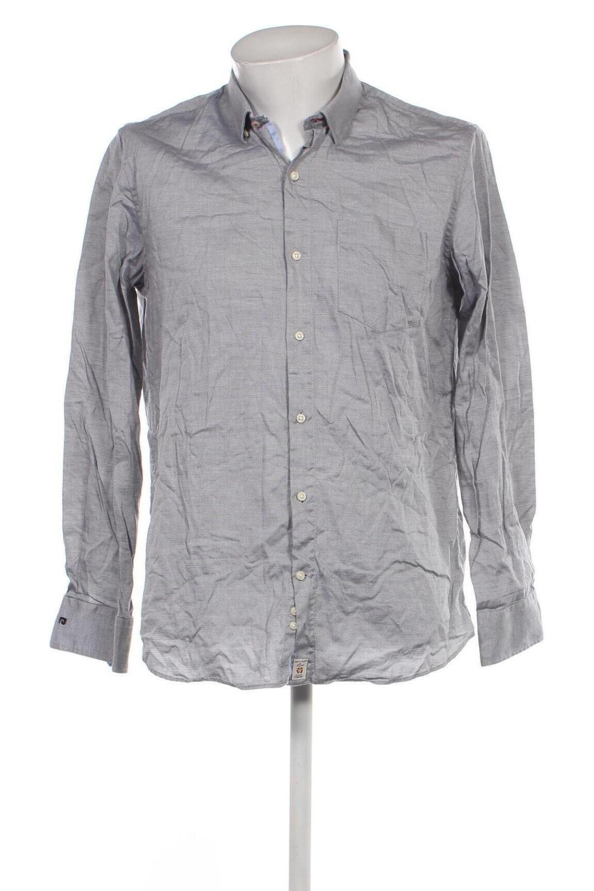 Ανδρικό πουκάμισο Pierre Cardin, Μέγεθος L, Χρώμα Γκρί, Τιμή 21,43 €