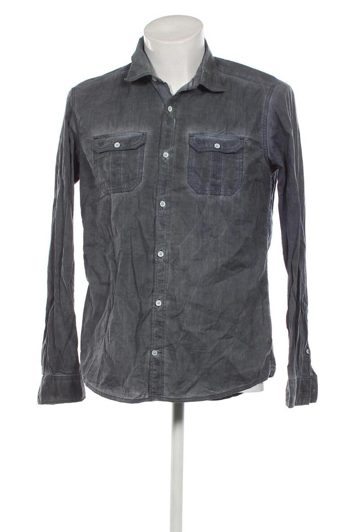 Ανδρικό πουκάμισο S.Oliver, Μέγεθος M, Χρώμα Γκρί, Τιμή 7,36 €