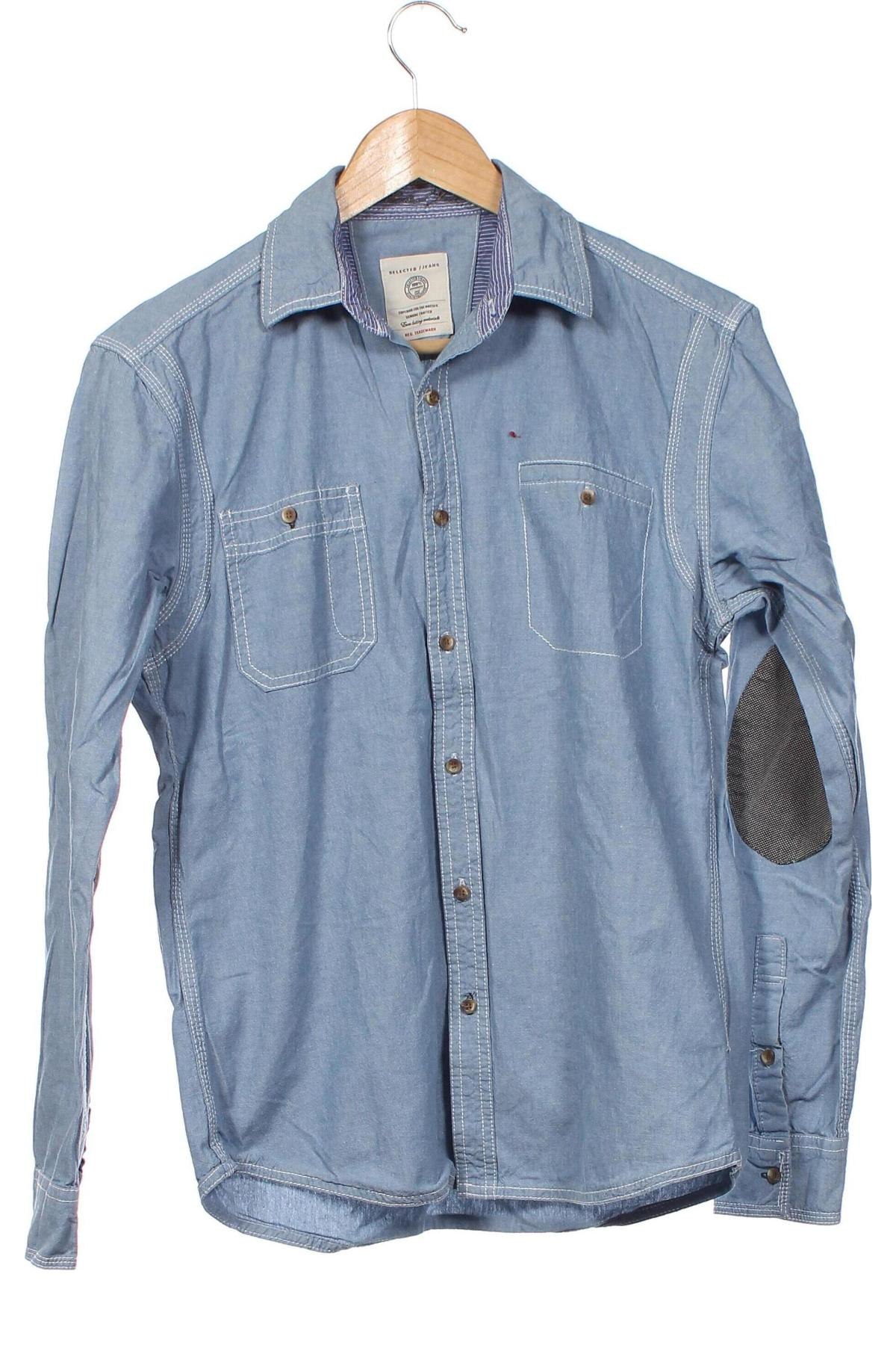 Herrenhemd Selected Homme, Größe S, Farbe Blau, Preis 11,32 €