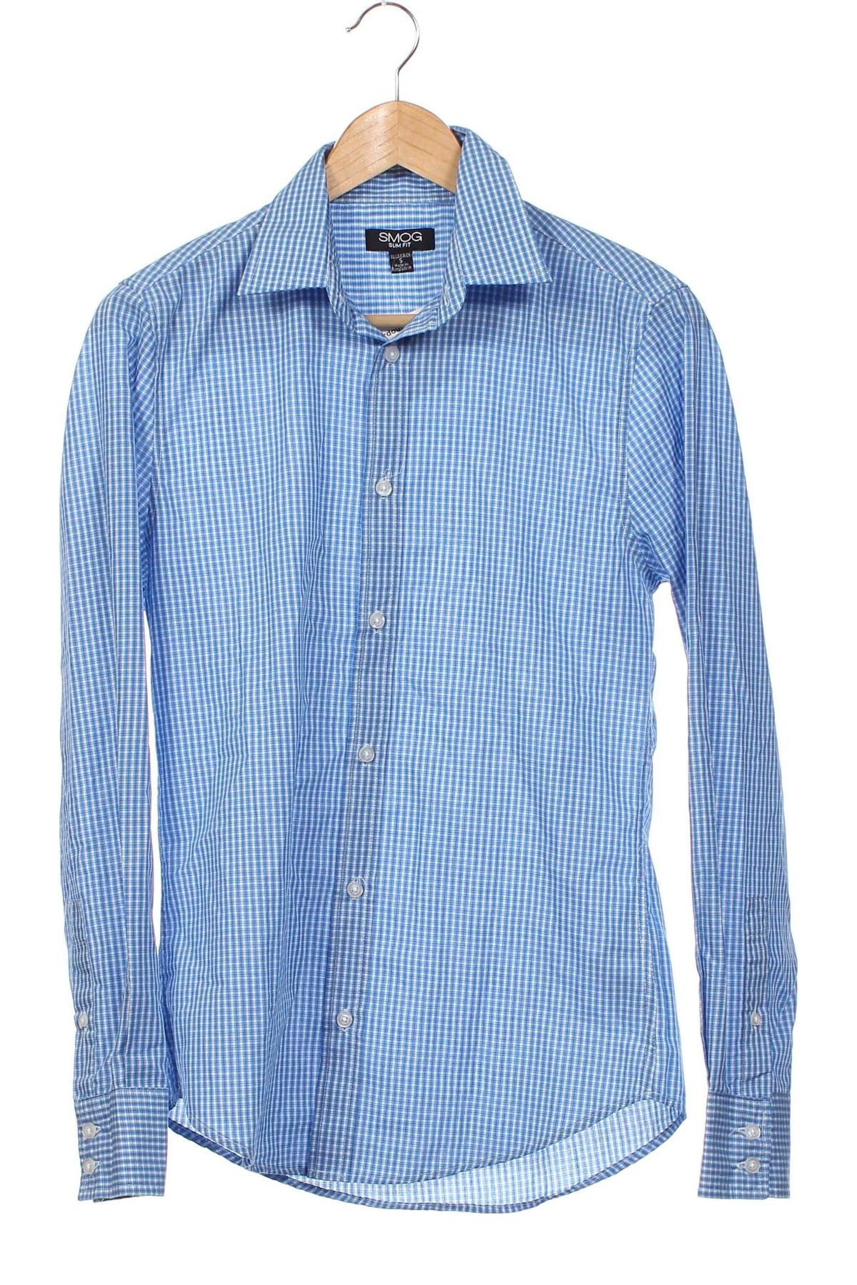 Ανδρικό πουκάμισο Smog, Μέγεθος S, Χρώμα Μπλέ, Τιμή 5,38 €