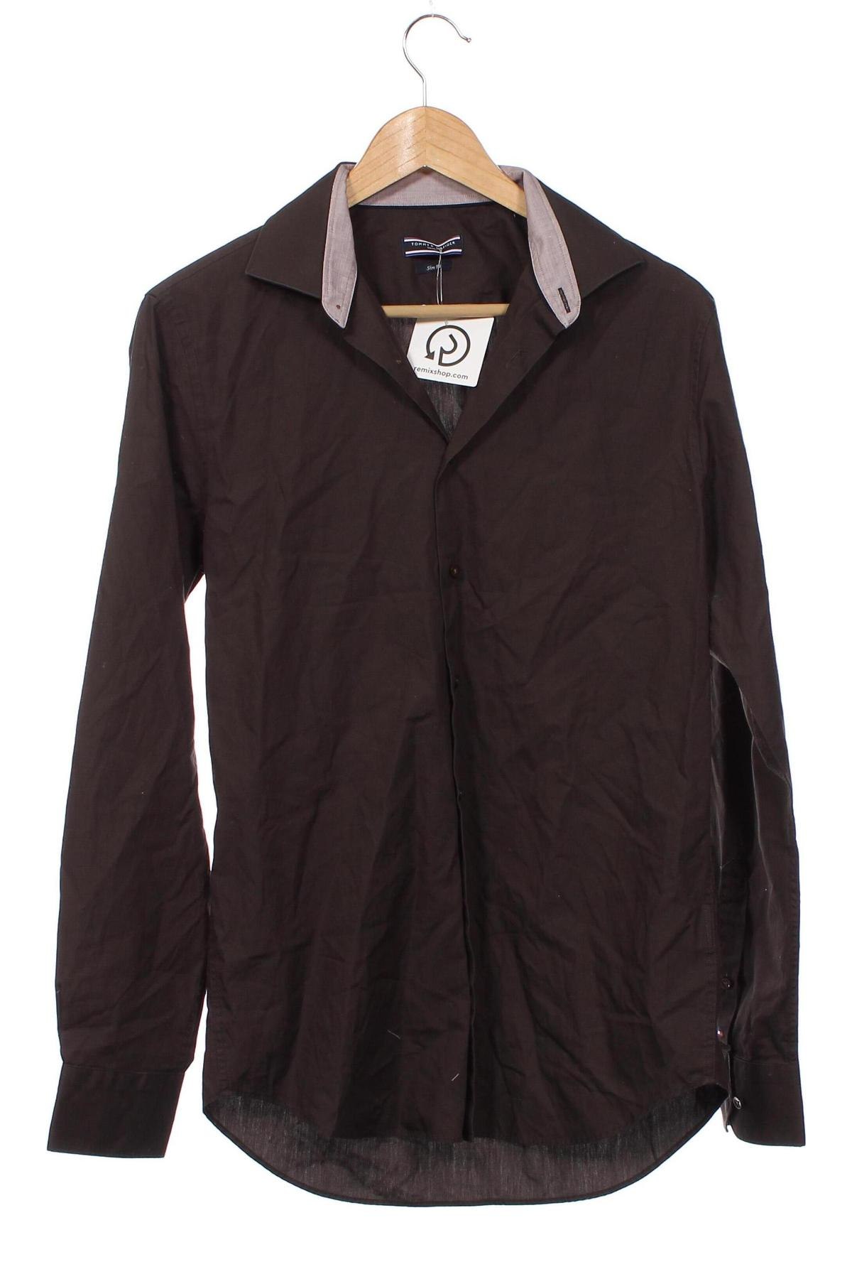 Ανδρικό πουκάμισο Tommy Hilfiger, Μέγεθος M, Χρώμα Καφέ, Τιμή 37,58 €