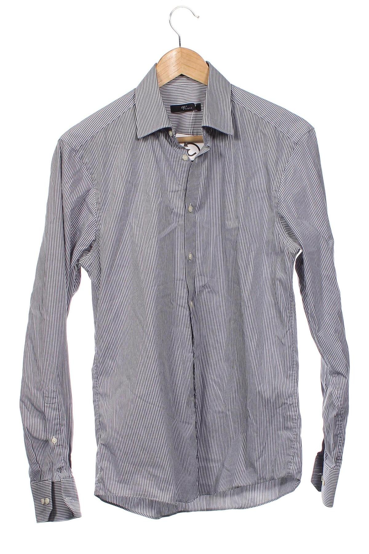 Ανδρικό πουκάμισο Venti, Μέγεθος M, Χρώμα Γκρί, Τιμή 4,31 €