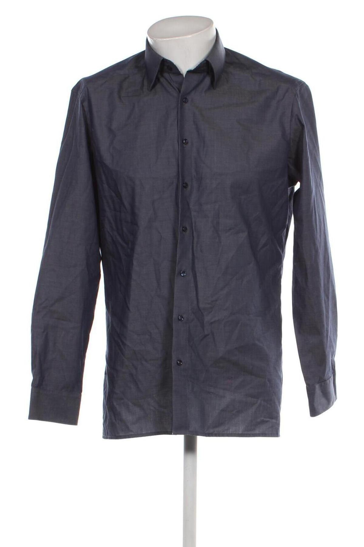 Ανδρικό πουκάμισο Yorn, Μέγεθος L, Χρώμα Μπλέ, Τιμή 17,94 €