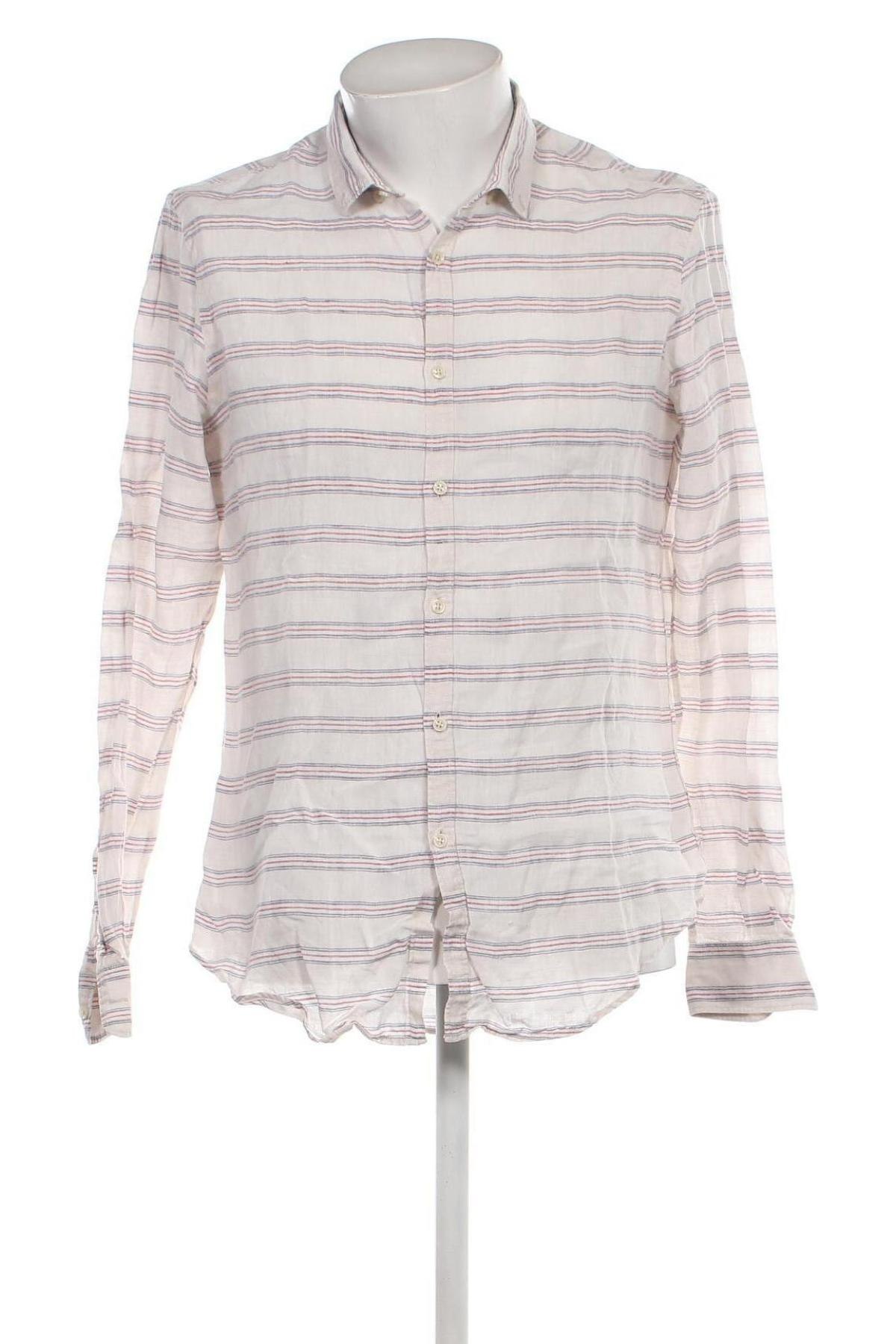 Ανδρικό πουκάμισο Zara Man, Μέγεθος L, Χρώμα Λευκό, Τιμή 17,39 €