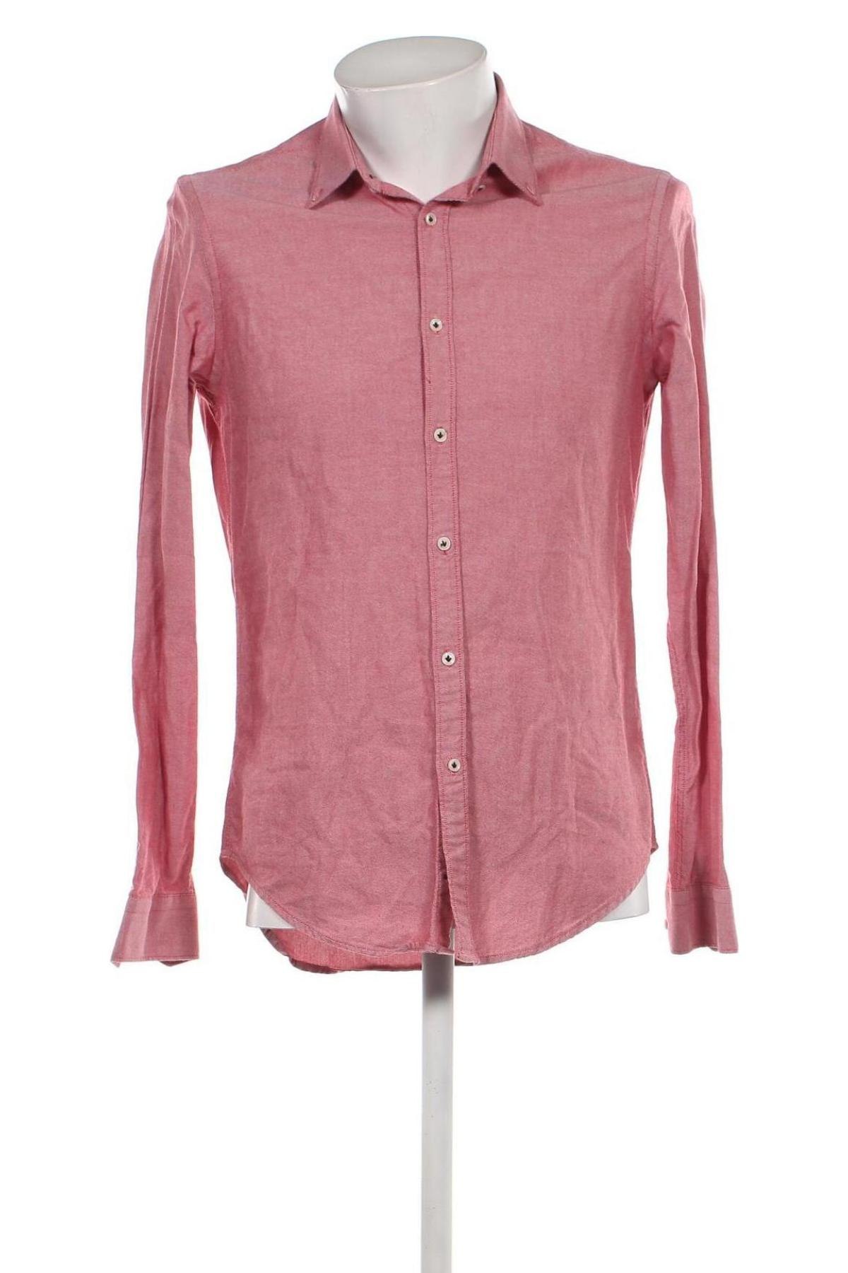 Мъжка риза Zara Man, Размер M, Цвят Розов, Цена 10,20 лв.