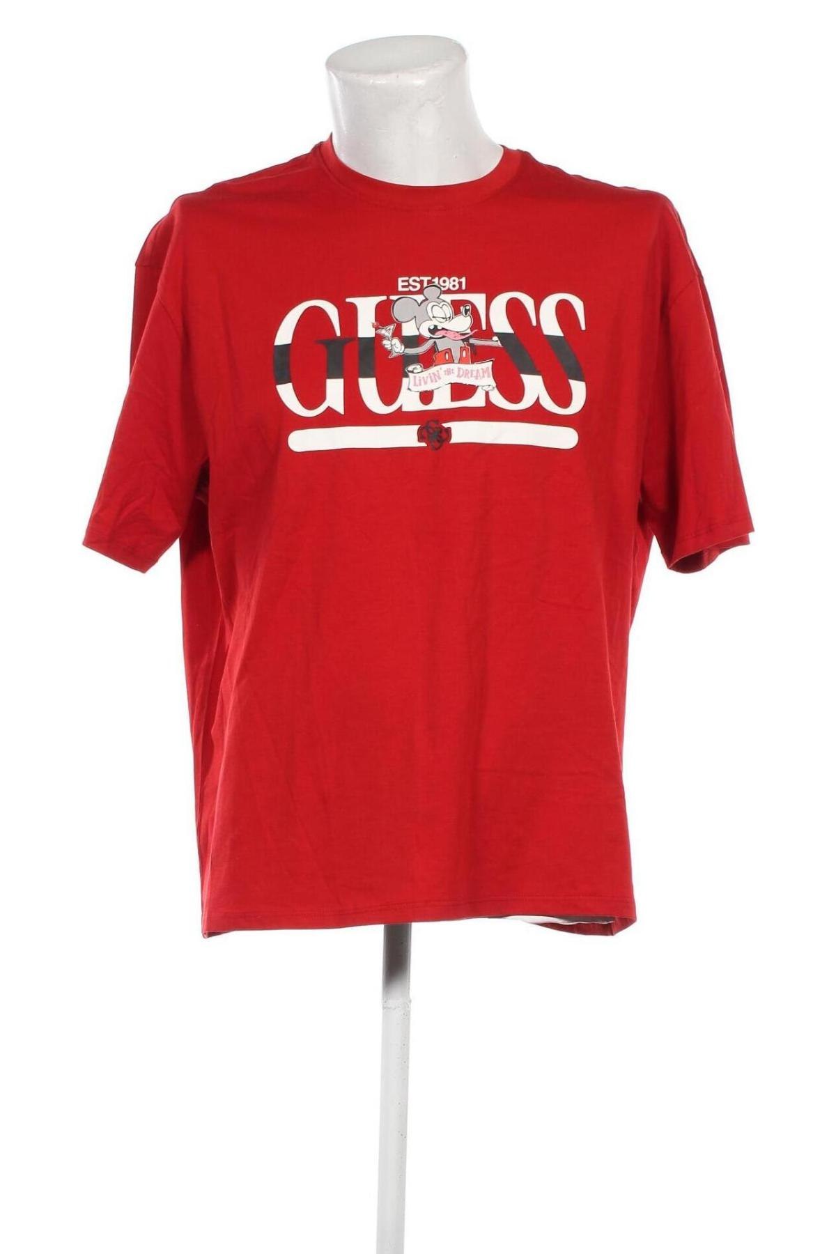 Ανδρικό t-shirt Guess, Μέγεθος L, Χρώμα Κόκκινο, Τιμή 38,50 €