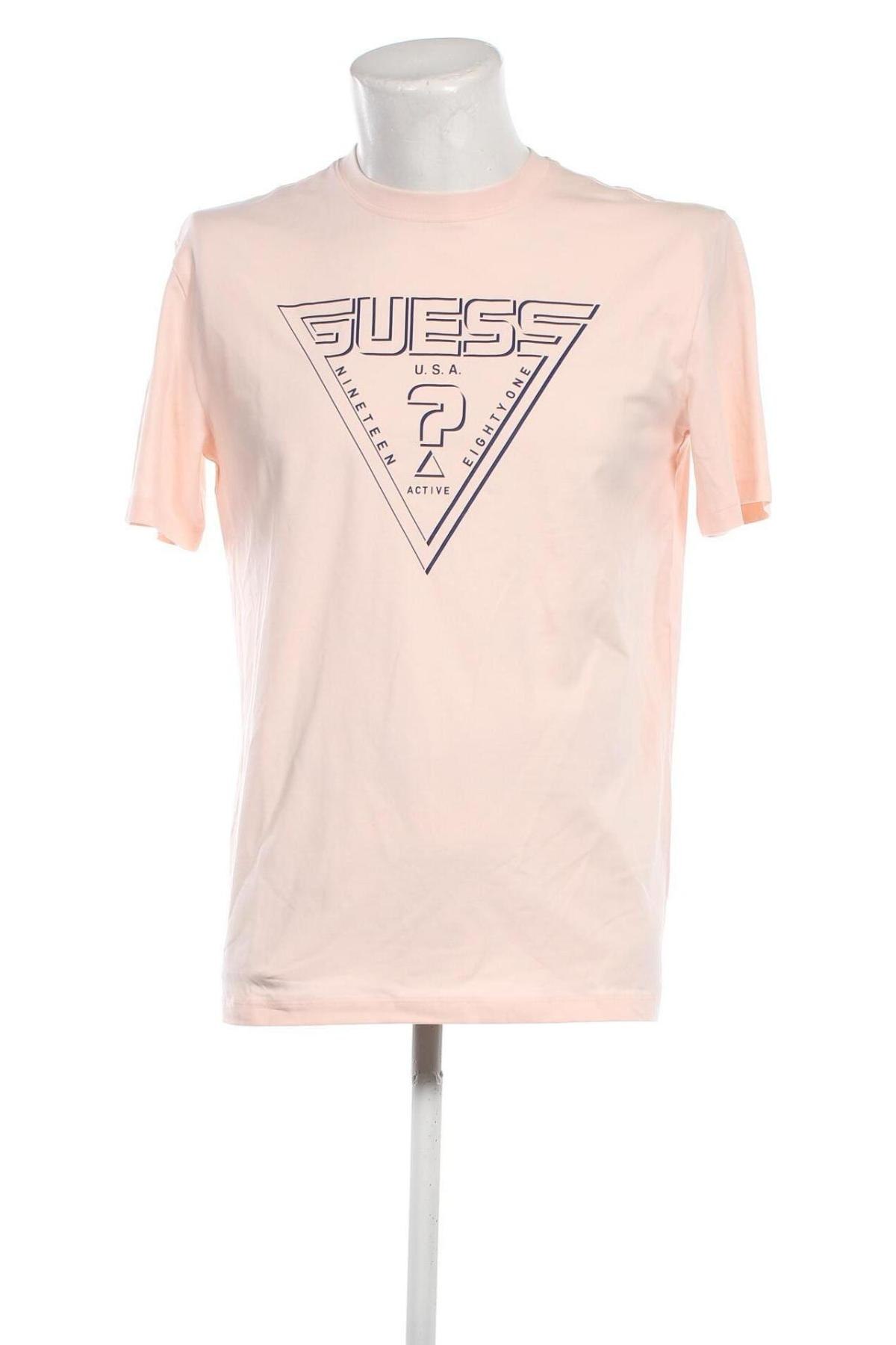 Tricou de bărbați Guess, Mărime M, Culoare Roz, Preț 253,29 Lei