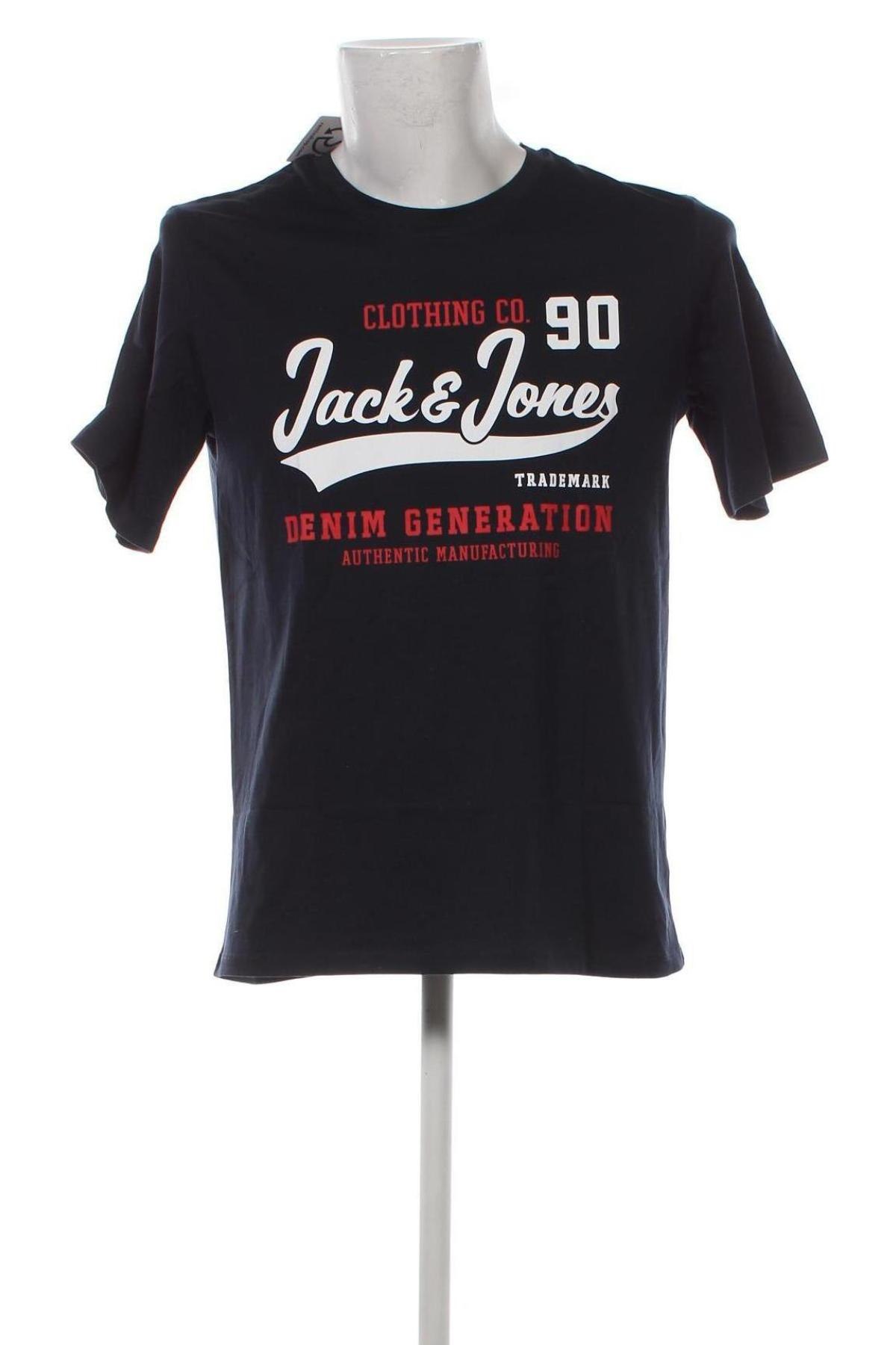 Мъжка тениска Jack & Jones, Размер M, Цвят Син, Цена 31,00 лв.