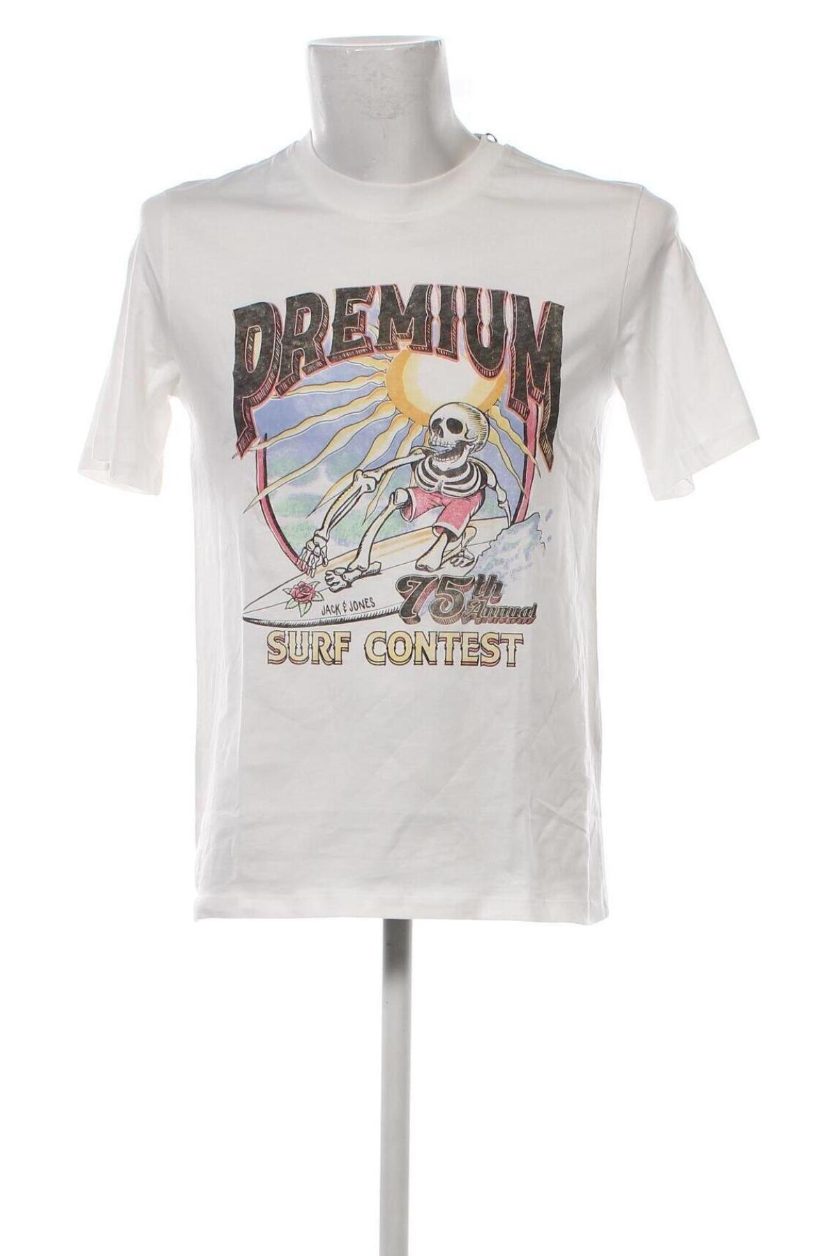 Herren T-Shirt Jack & Jones PREMIUM, Größe S, Farbe Weiß, Preis 15,98 €