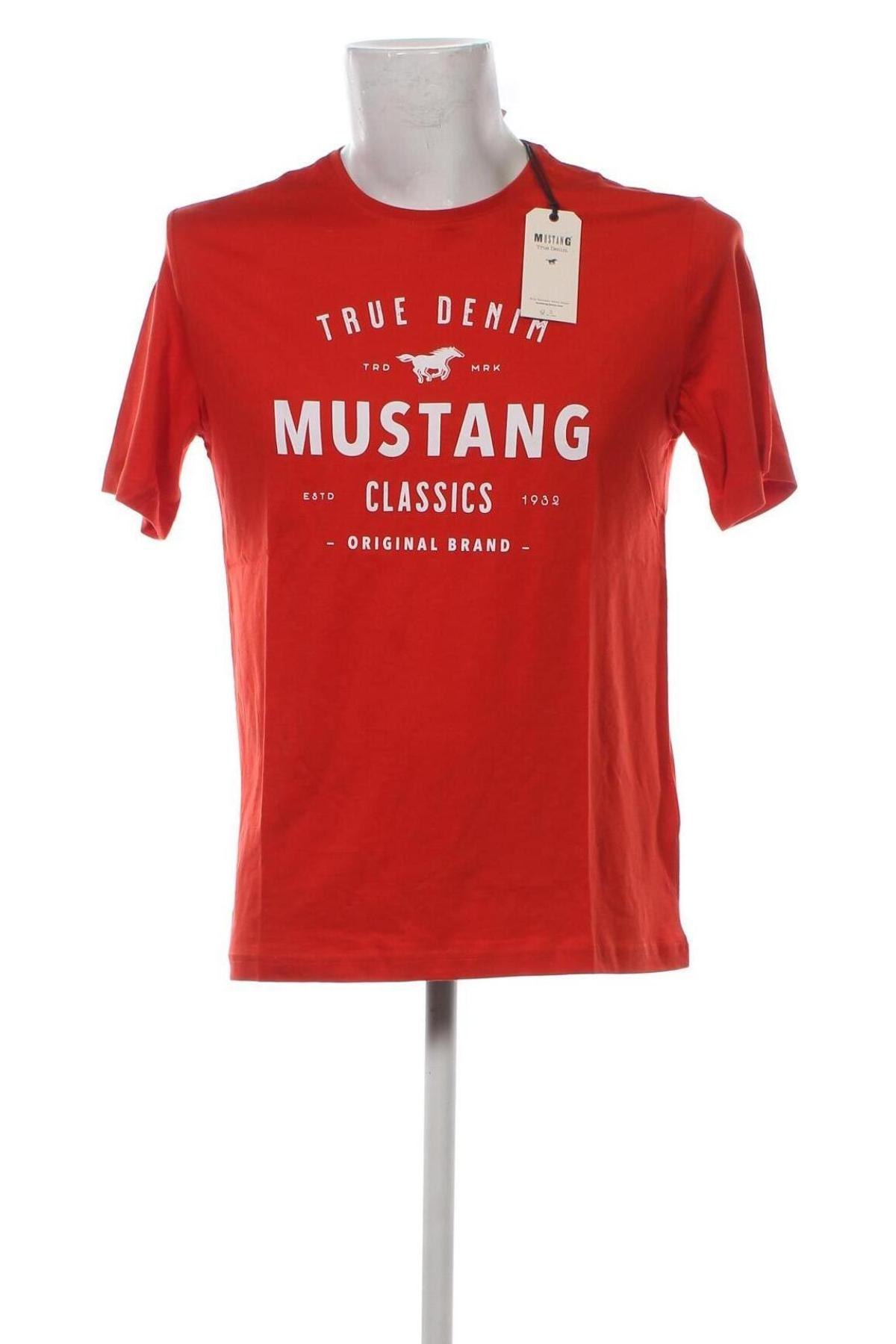 Ανδρικό t-shirt Mustang, Μέγεθος M, Χρώμα Κόκκινο, Τιμή 15,98 €
