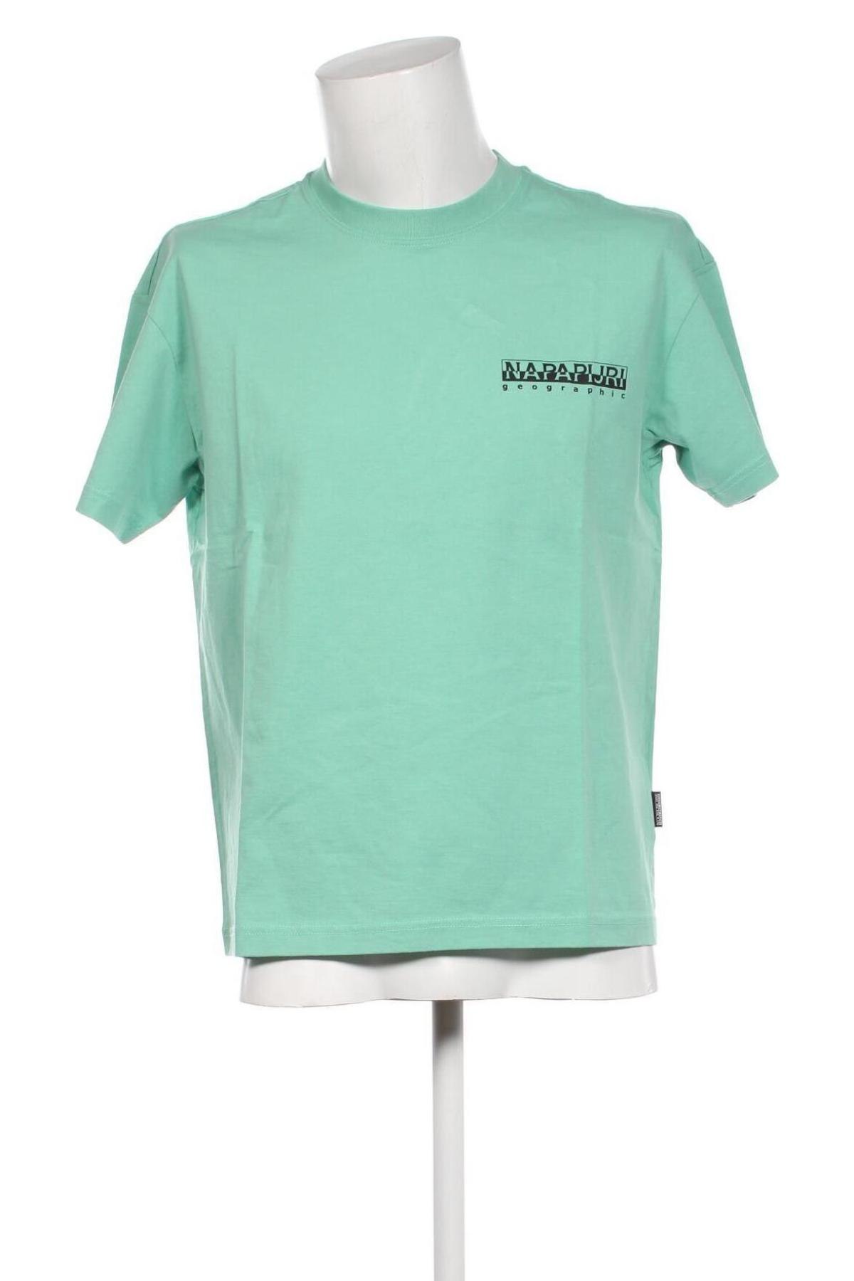 Tricou de bărbați Napapijri, Mărime S, Culoare Verde, Preț 236,84 Lei
