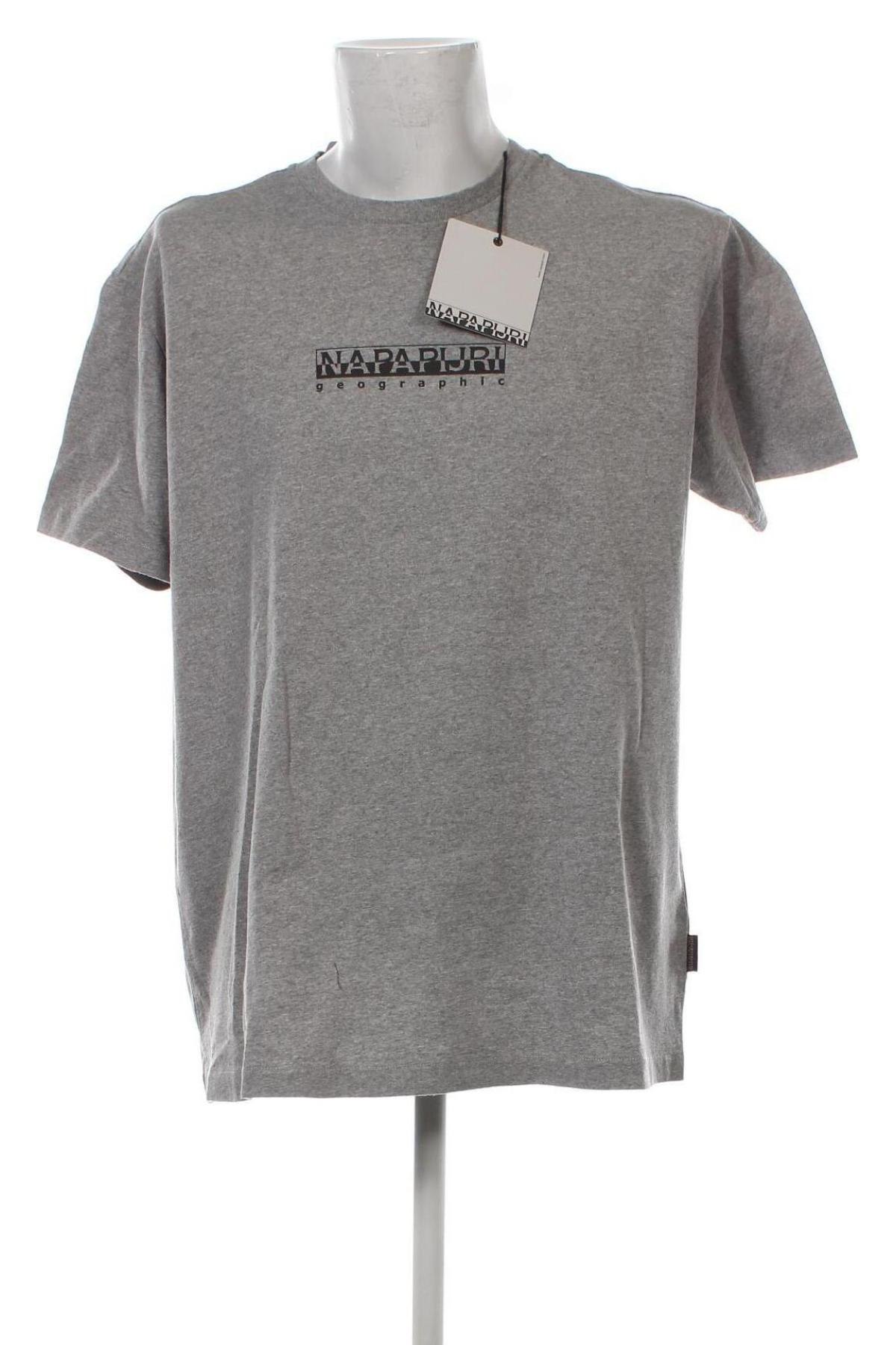 Ανδρικό t-shirt Napapijri, Μέγεθος L, Χρώμα Γκρί, Τιμή 37,11 €