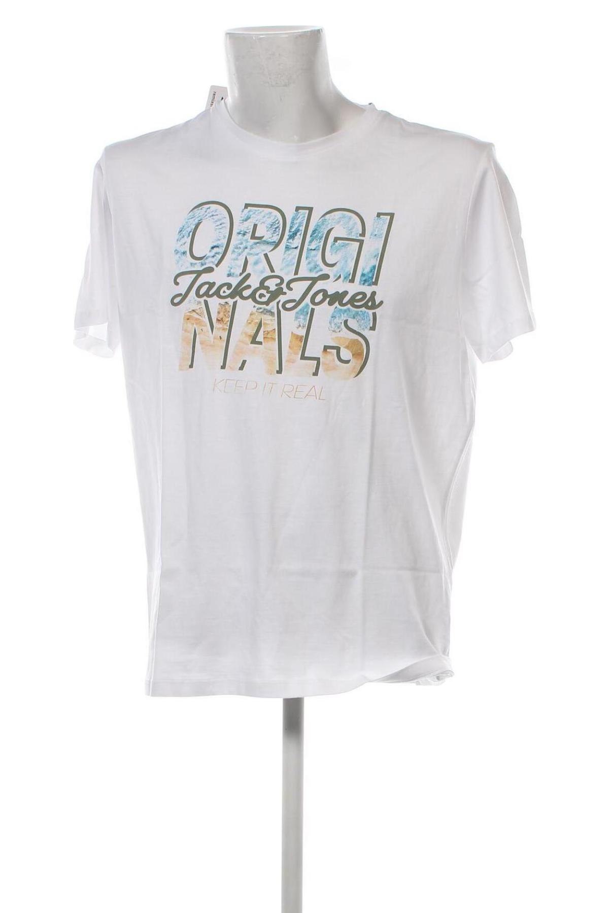 Pánské tričko  Originals By Jack & Jones, Velikost XL, Barva Bílá, Cena  364,00 Kč