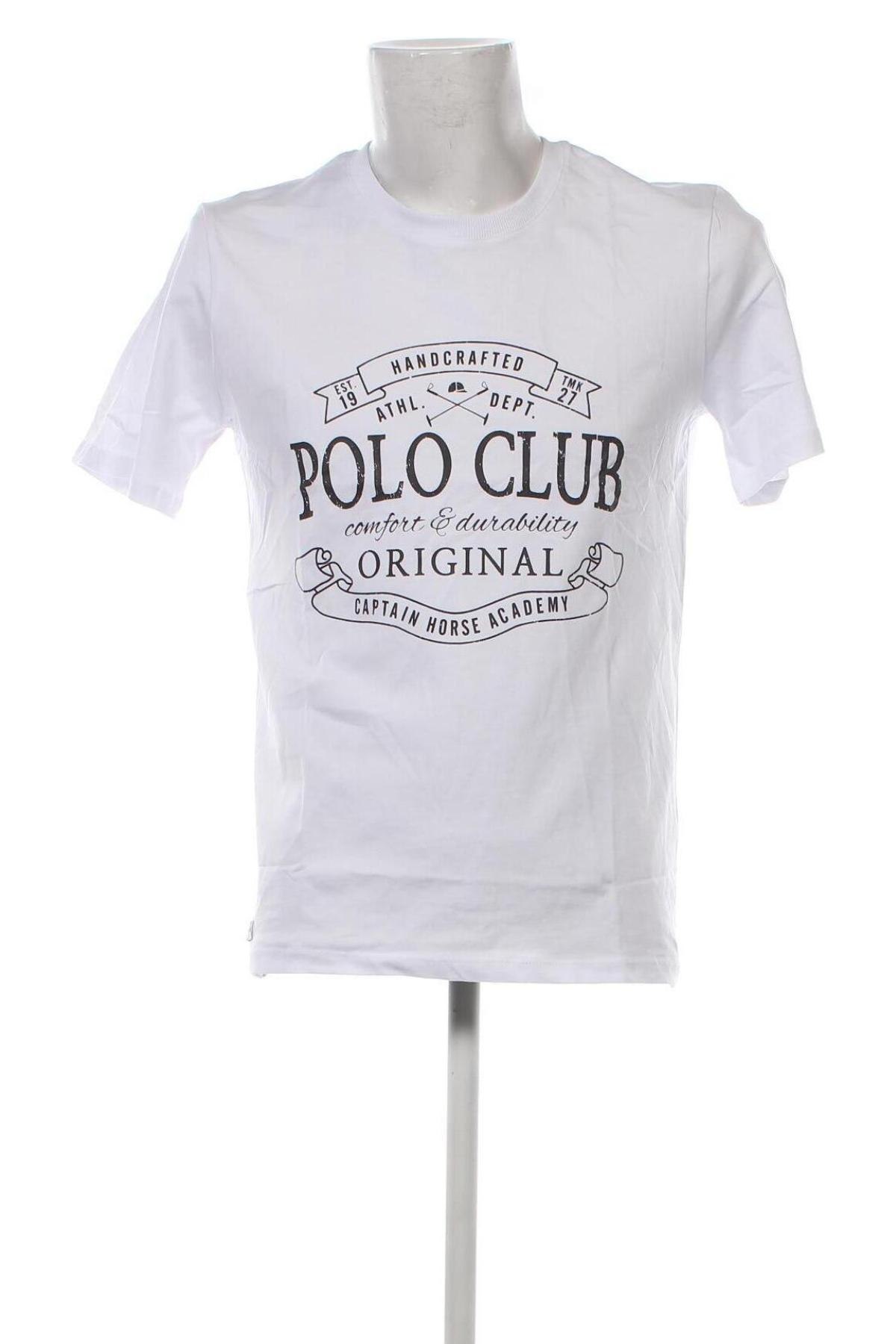 Herren T-Shirt Polo Club, Größe M, Farbe Weiß, Preis 28,00 €