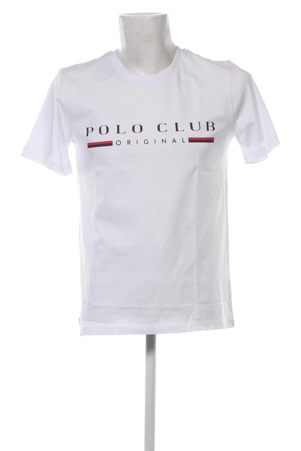 Herren T-Shirt Polo Club, Größe M, Farbe Weiß, Preis 28,87 €