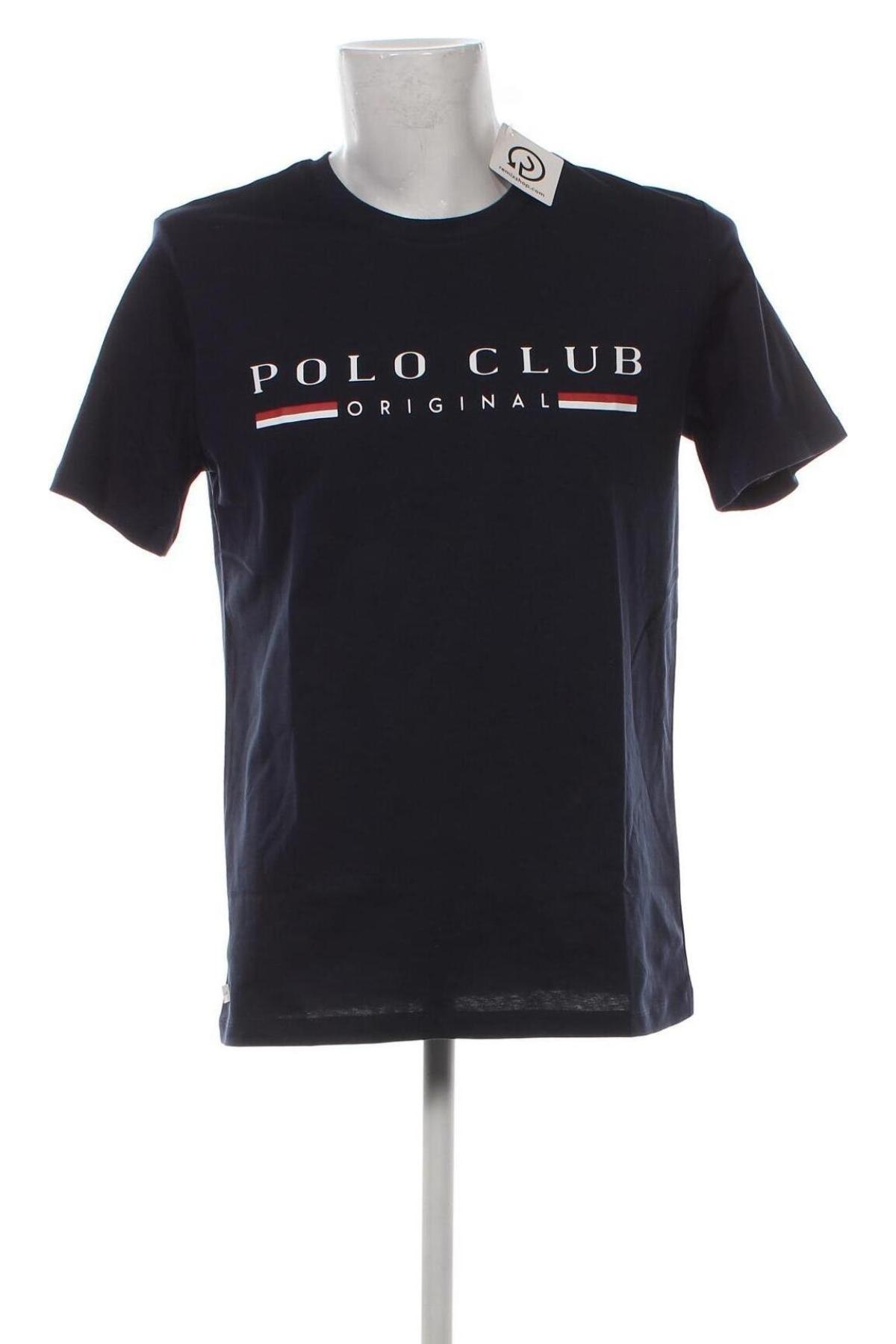 Tricou de bărbați Polo Club, Mărime L, Culoare Albastru, Preț 169,47 Lei