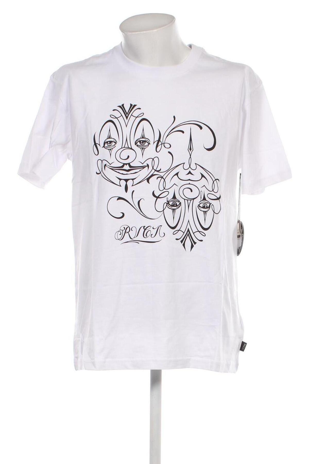 Мъжка тениска RVCA, Размер L, Цвят Бял, Цена 31,00 лв.