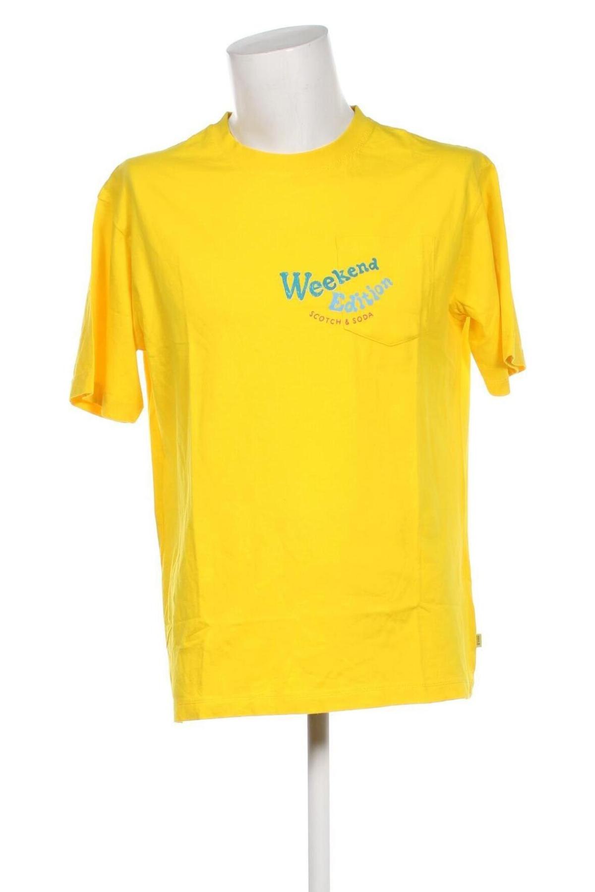 Ανδρικό t-shirt Scotch & Soda, Μέγεθος L, Χρώμα Κίτρινο, Τιμή 23,38 €