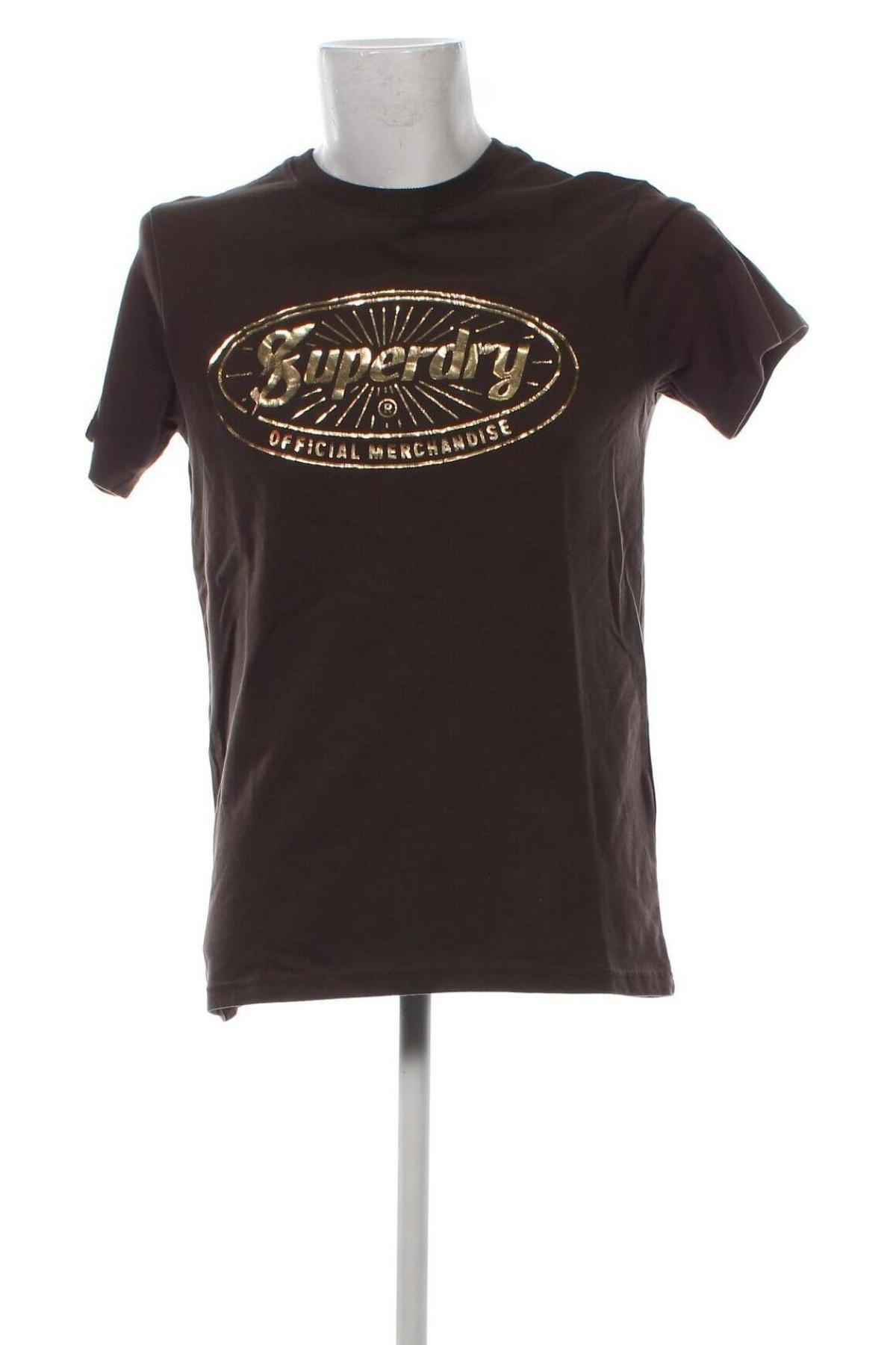 Ανδρικό t-shirt Superdry, Μέγεθος S, Χρώμα Καφέ, Τιμή 20,62 €