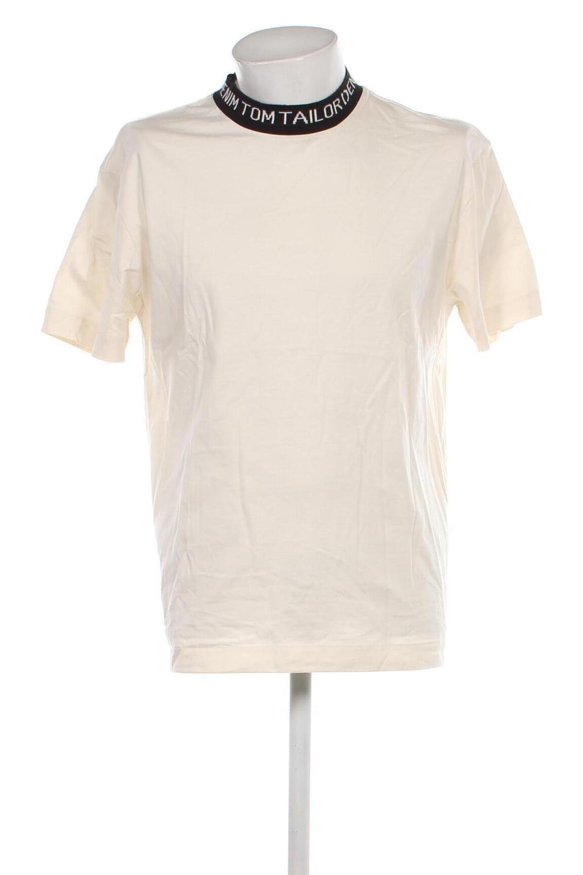 Herren T-Shirt Tom Tailor, Größe L, Farbe Ecru, Preis 15,98 €