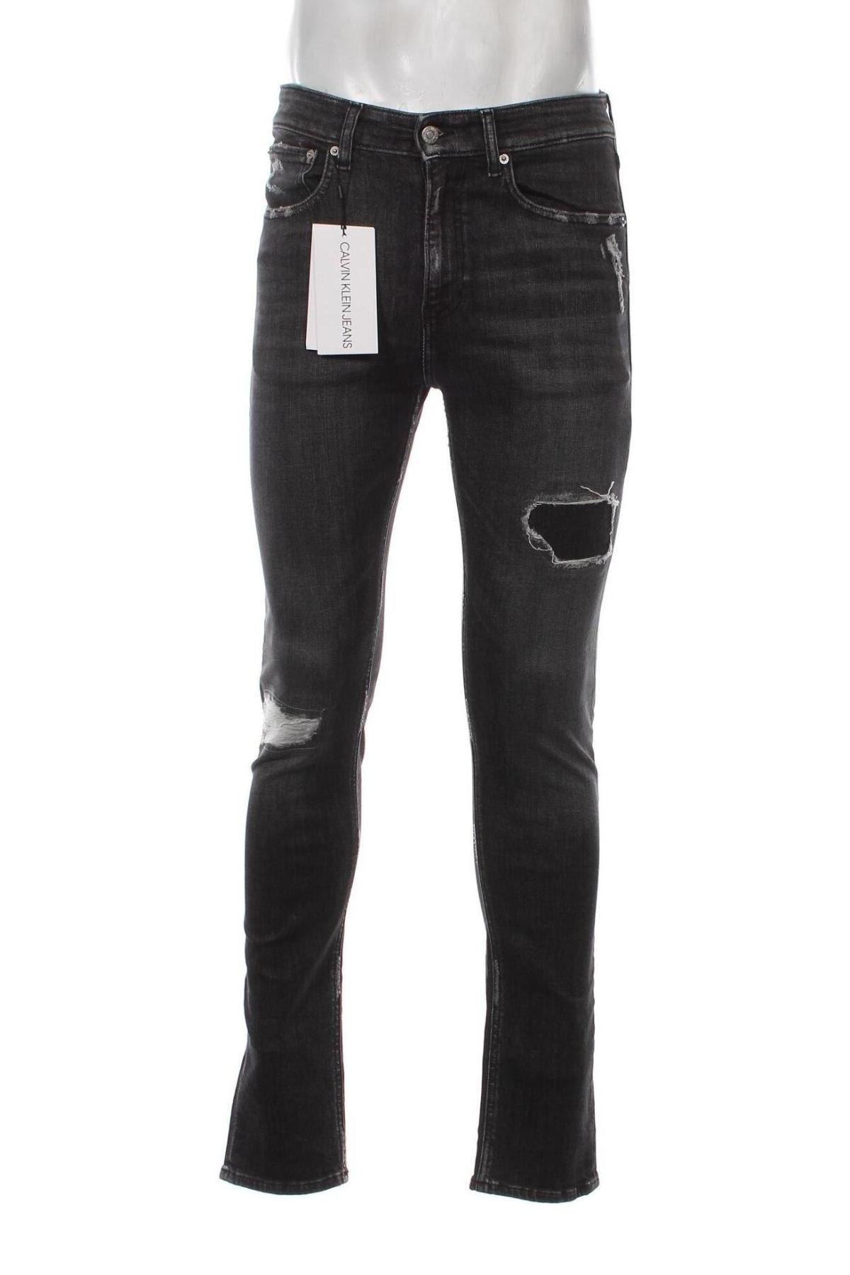 Blugi de bărbați Calvin Klein Jeans, Mărime M, Culoare Gri, Preț 360,59 Lei