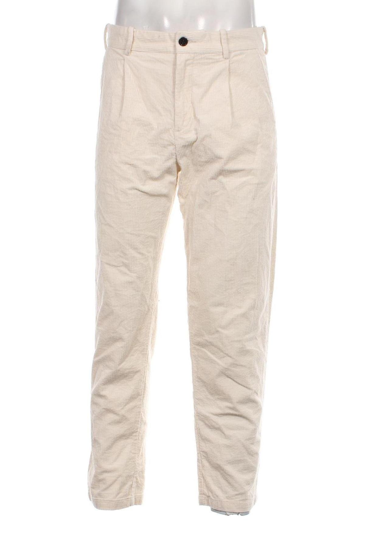 Ανδρικό κοτλέ παντελόνι H&M, Μέγεθος M, Χρώμα Εκρού, Τιμή 5,02 €
