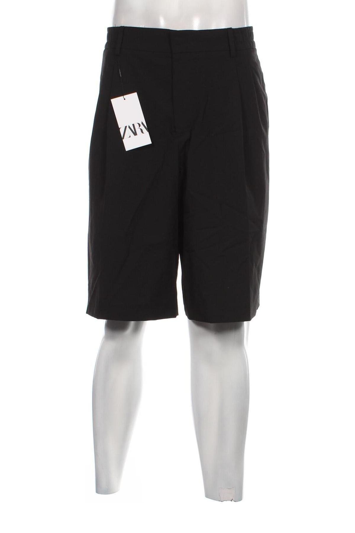 Ανδρικό κοντό παντελόνι Zara, Μέγεθος L, Χρώμα Μαύρο, Τιμή 8,30 €