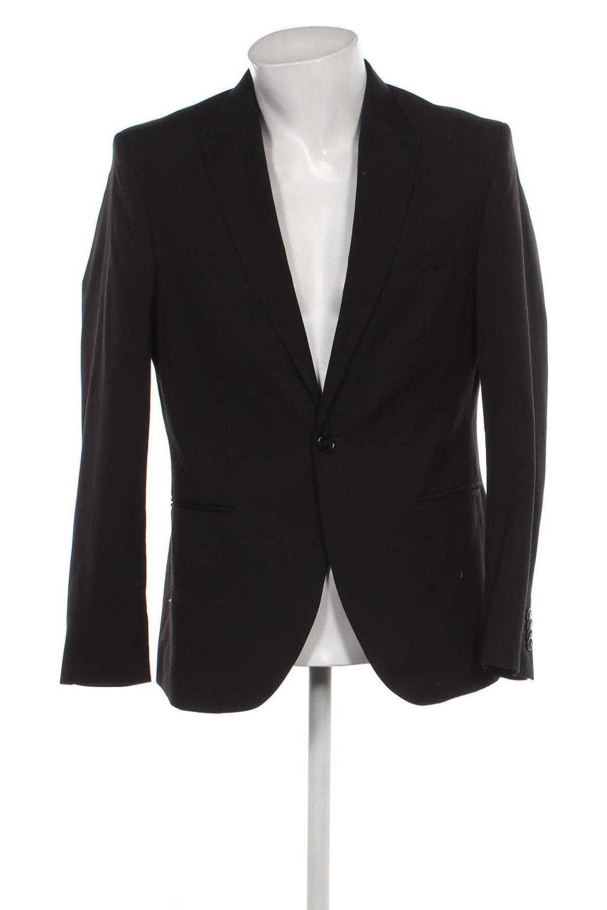 Мъжки костюм H&M, Размер L, Цвят Черен, Цена 87,00 лв.