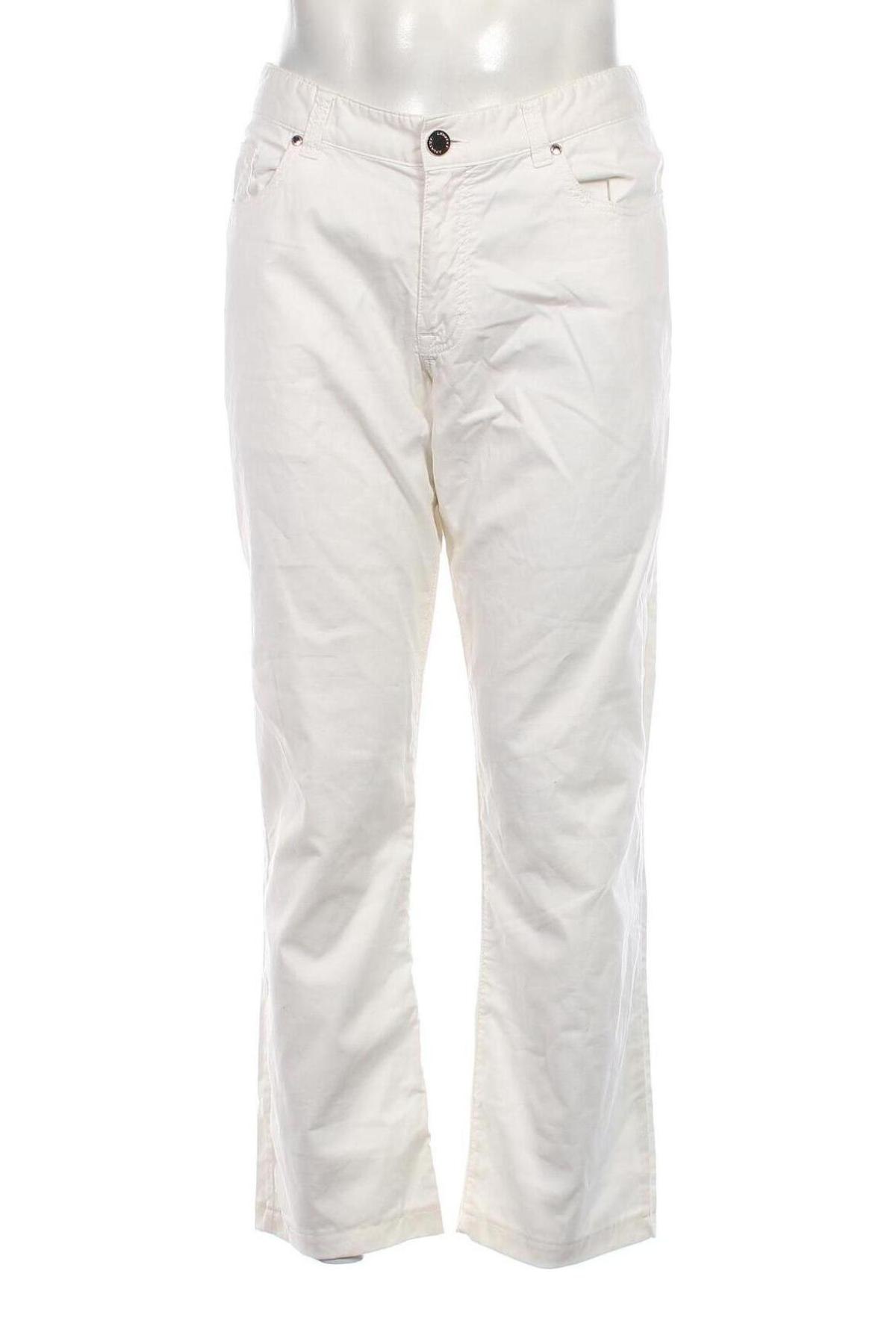 Pantaloni de bărbați Andrews, Mărime L, Culoare Alb, Preț 104,59 Lei
