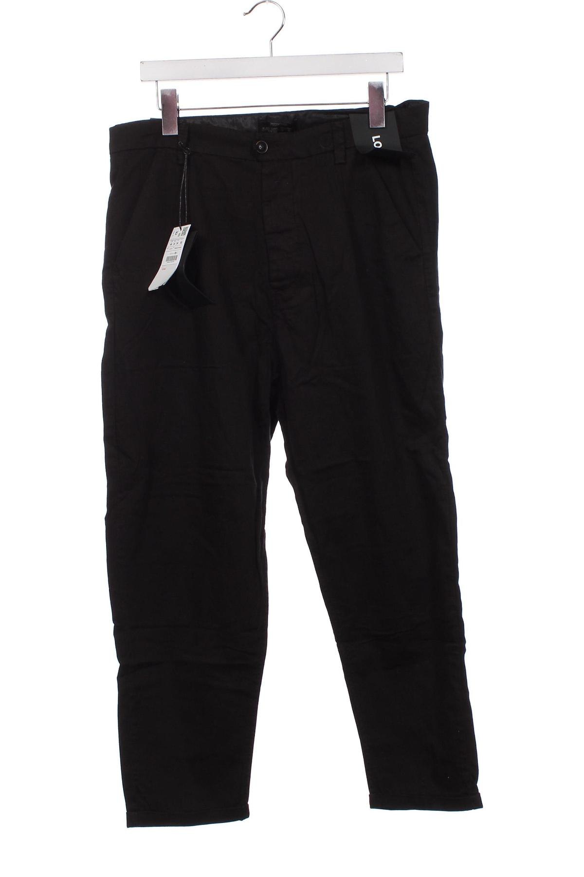 Ανδρικό παντελόνι Pull&Bear, Μέγεθος L, Χρώμα Μαύρο, Τιμή 24,00 €